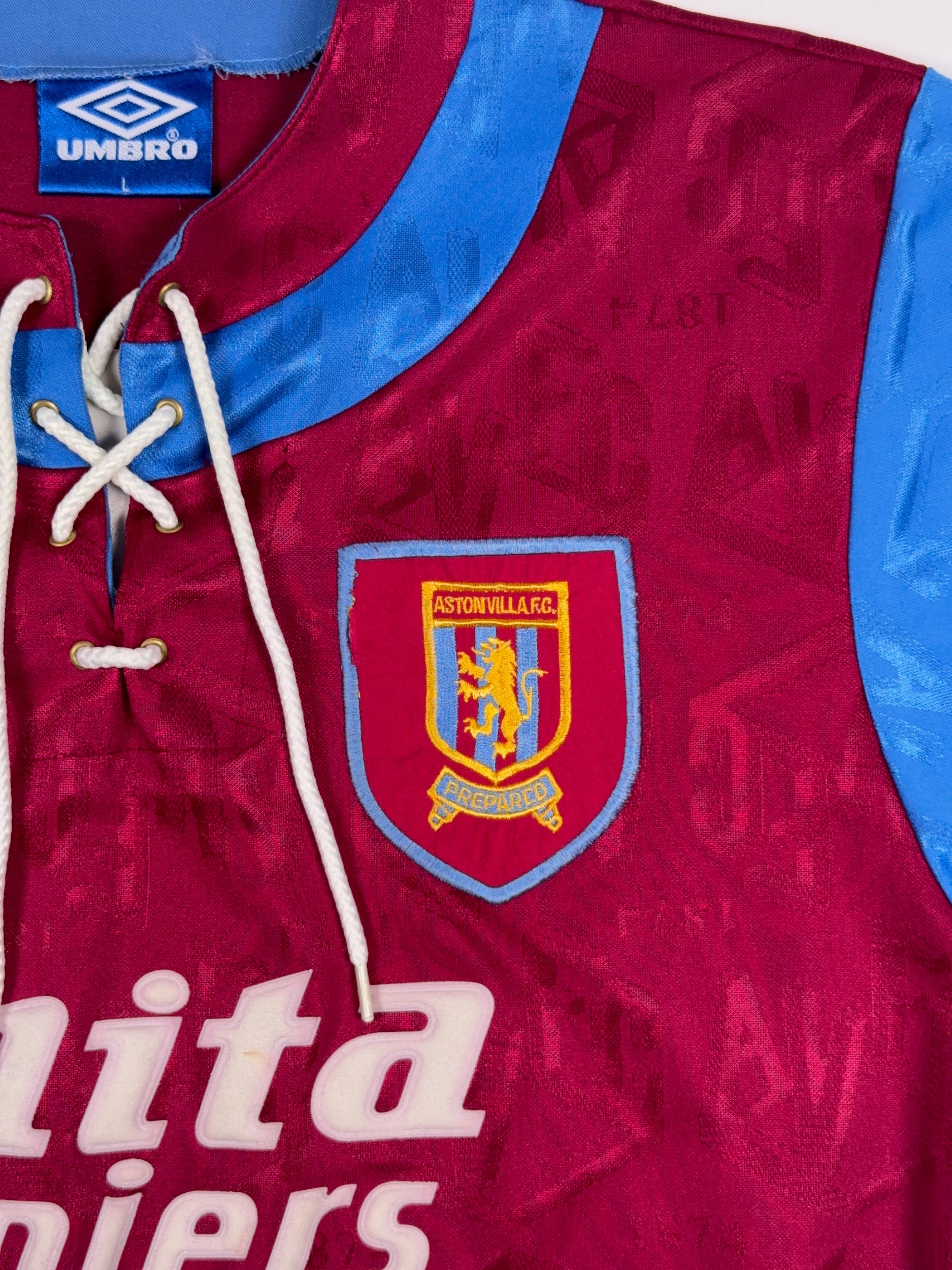 Aston Villa 1992/93 Home Shirt - L