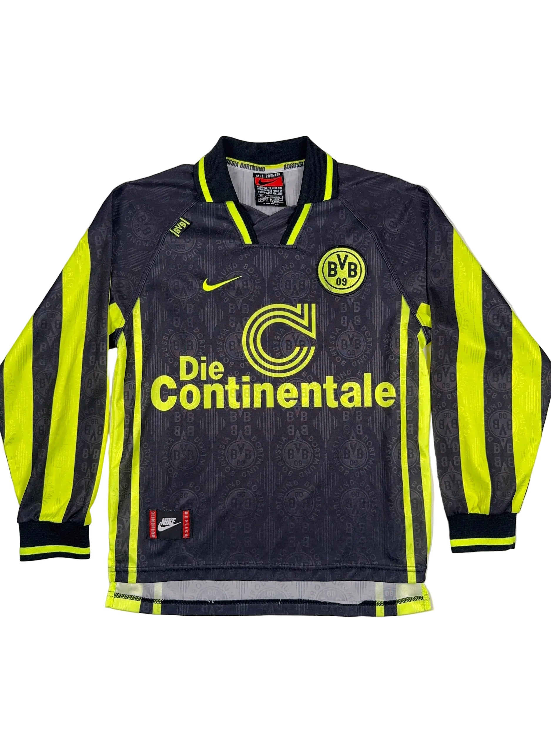 Borussia Dortmund 1995/96 Home Longsleeve Shirt - S