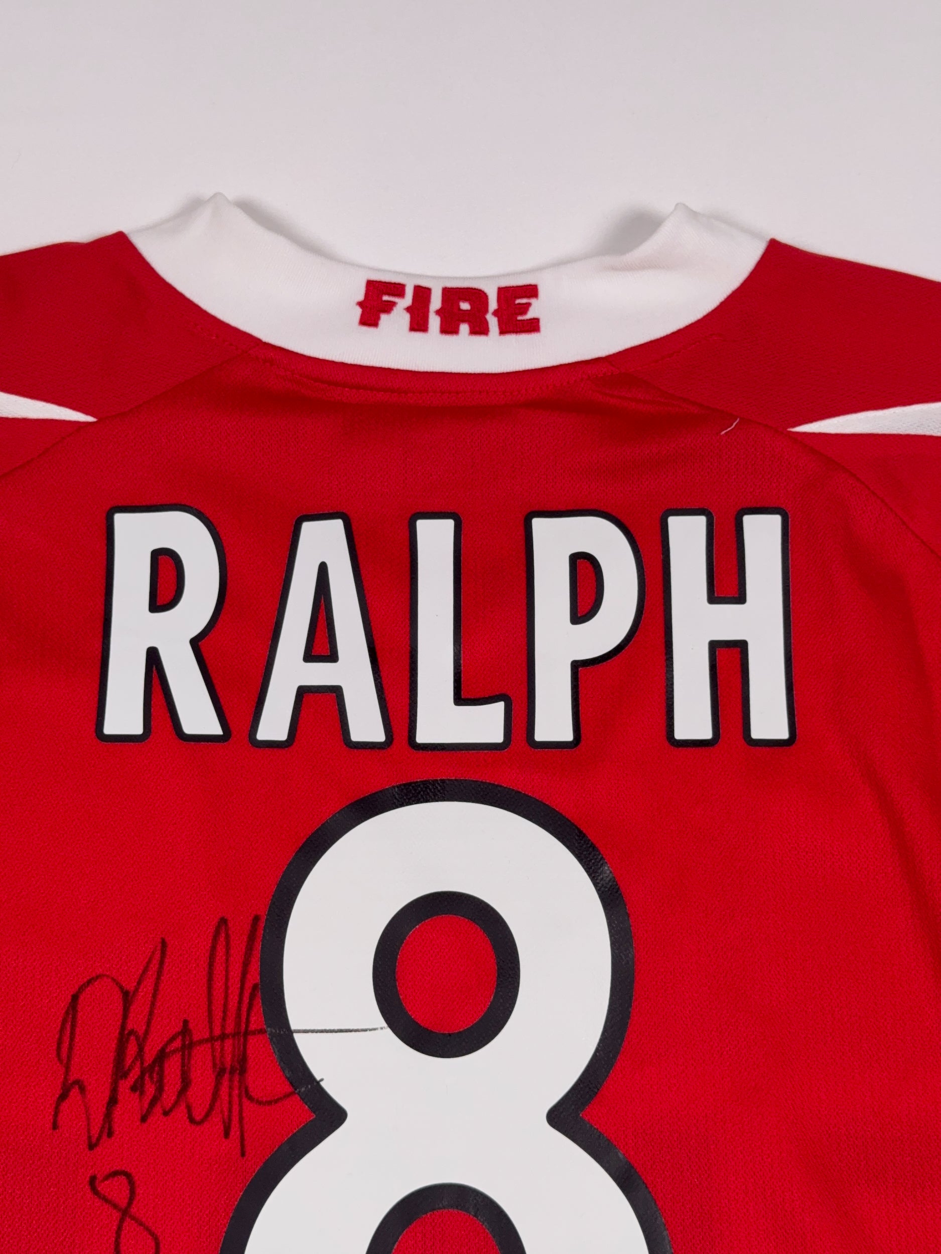 Chicago Fire 2003/05 Damani Ralph #8 Signed Match Issue Home Shirt - XL