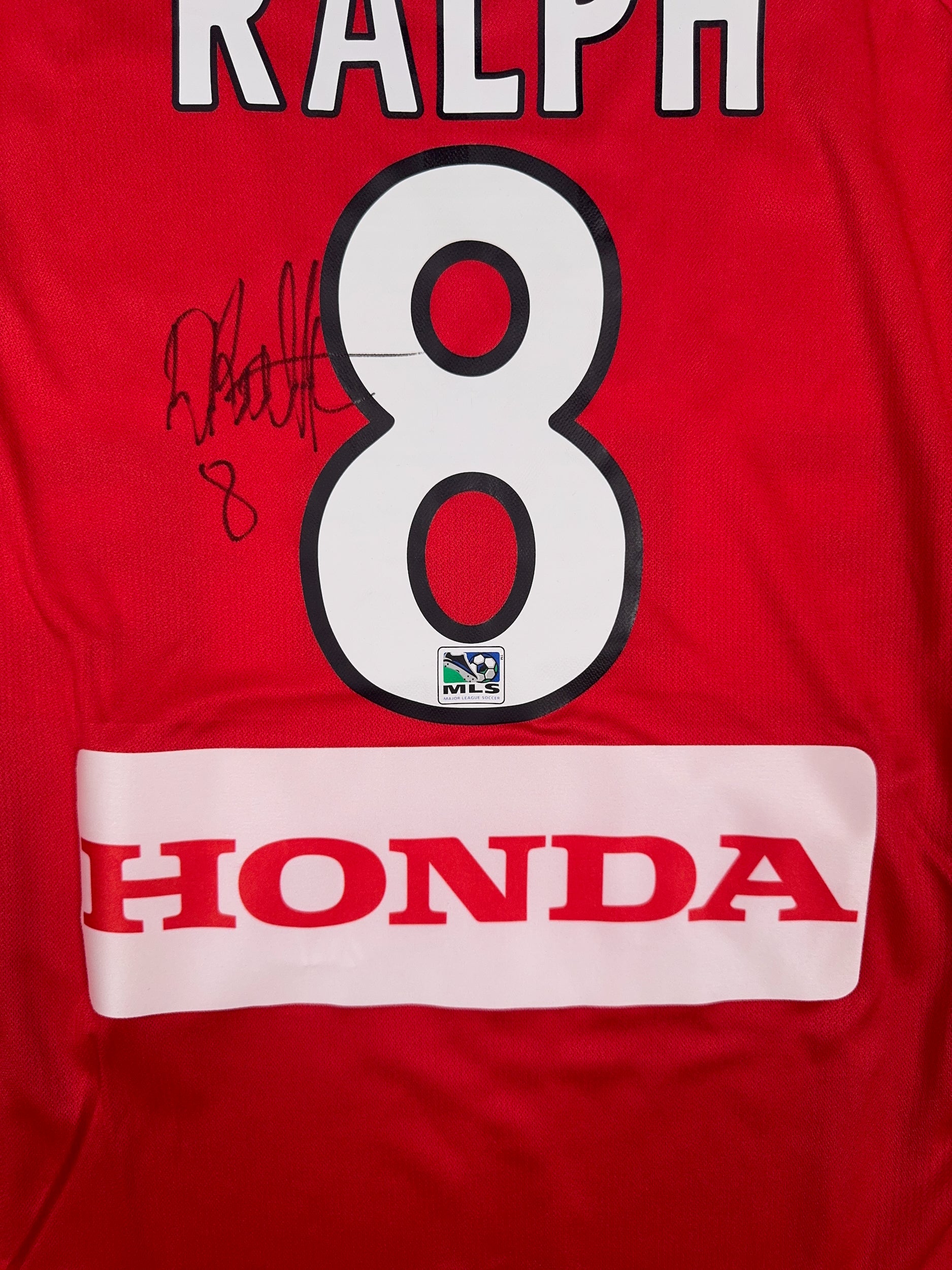 Chicago Fire 2003/05 Damani Ralph #8 Signed Match Issue Home Shirt - XL