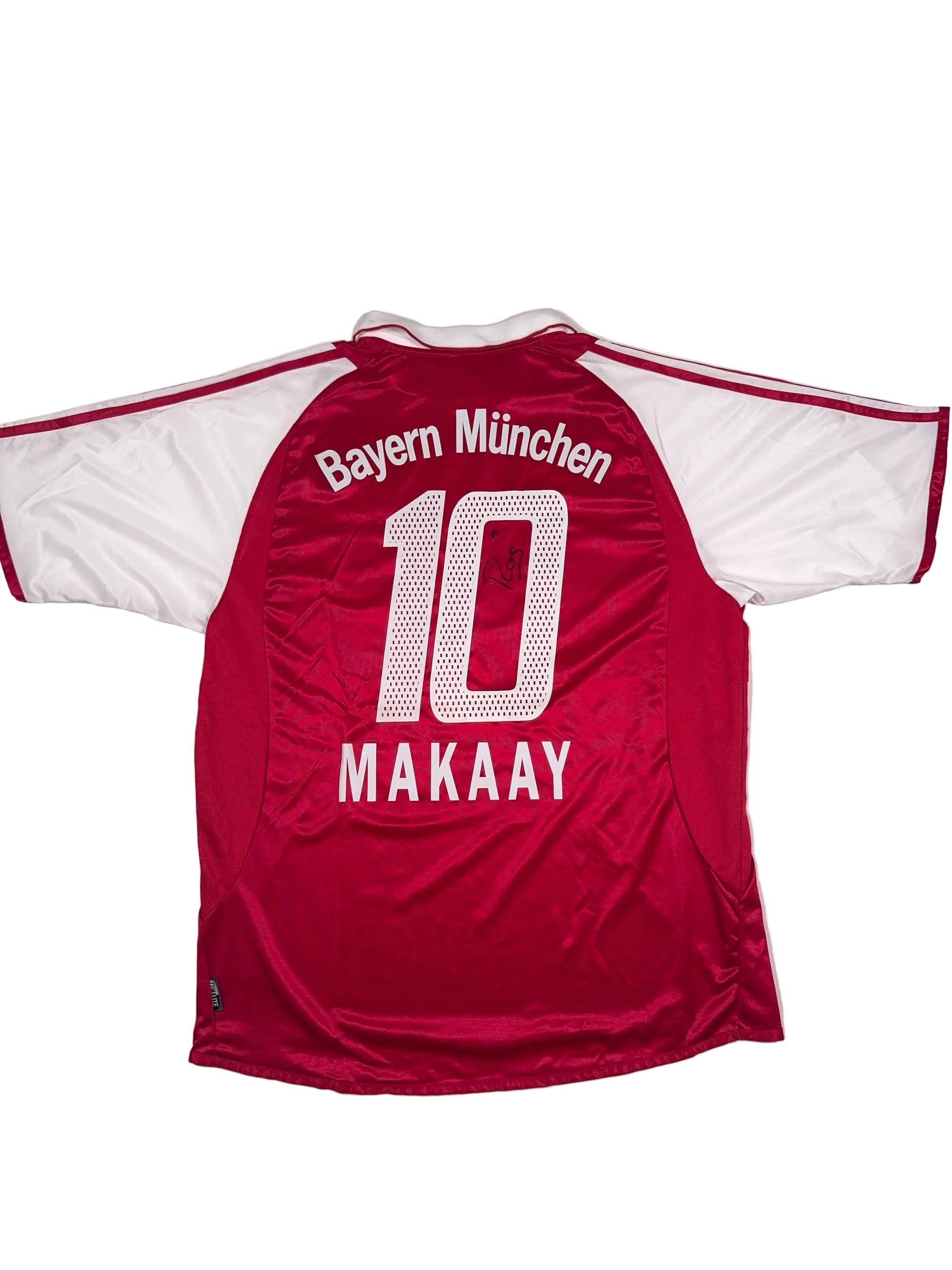 Bayern Munich 2003/04 Roy Makaay #10 Signed Home Shirt - L