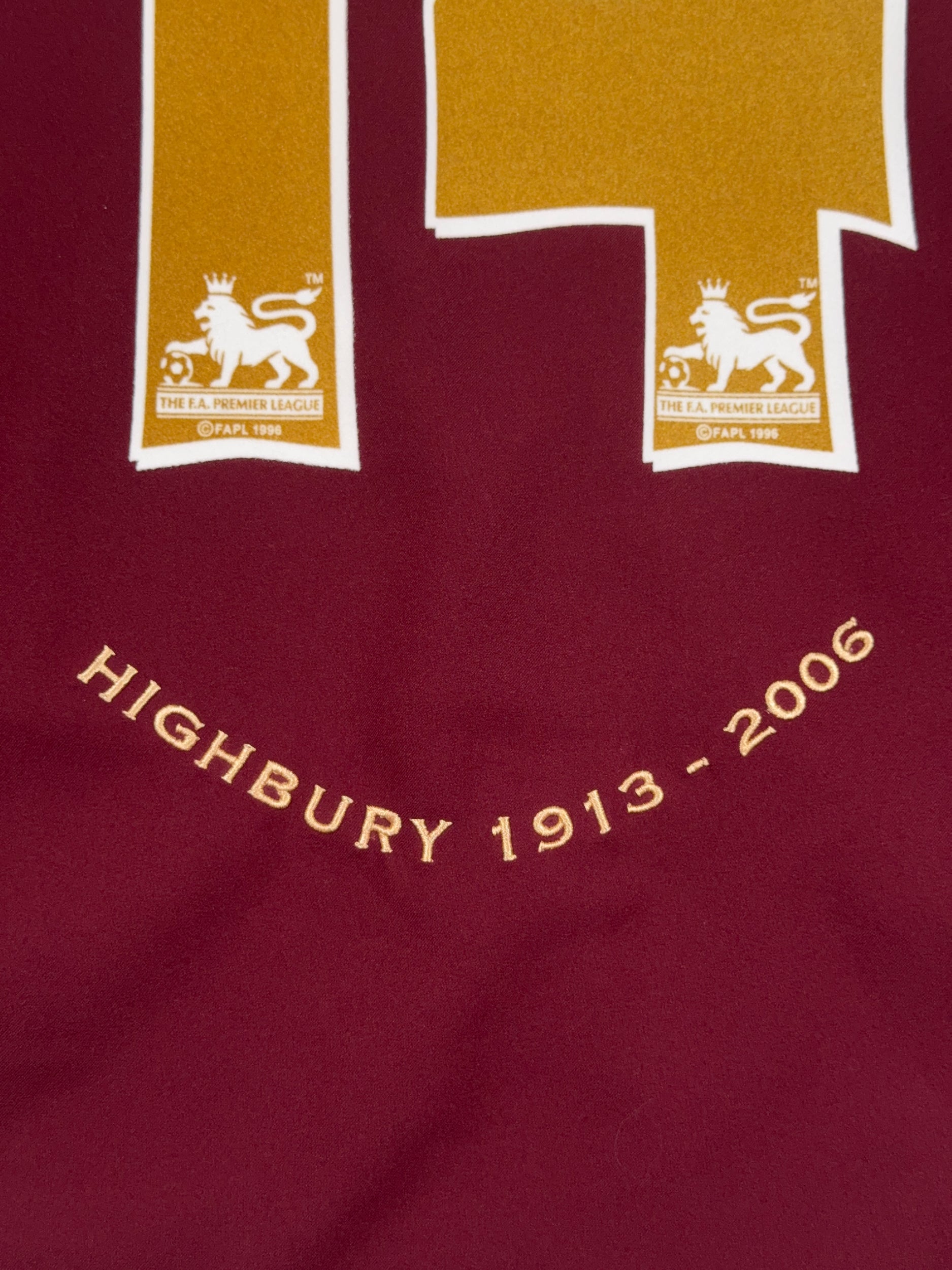 Arsenal 2005/06 Thierry Henry #14 Home Longsleeve Shirt - L