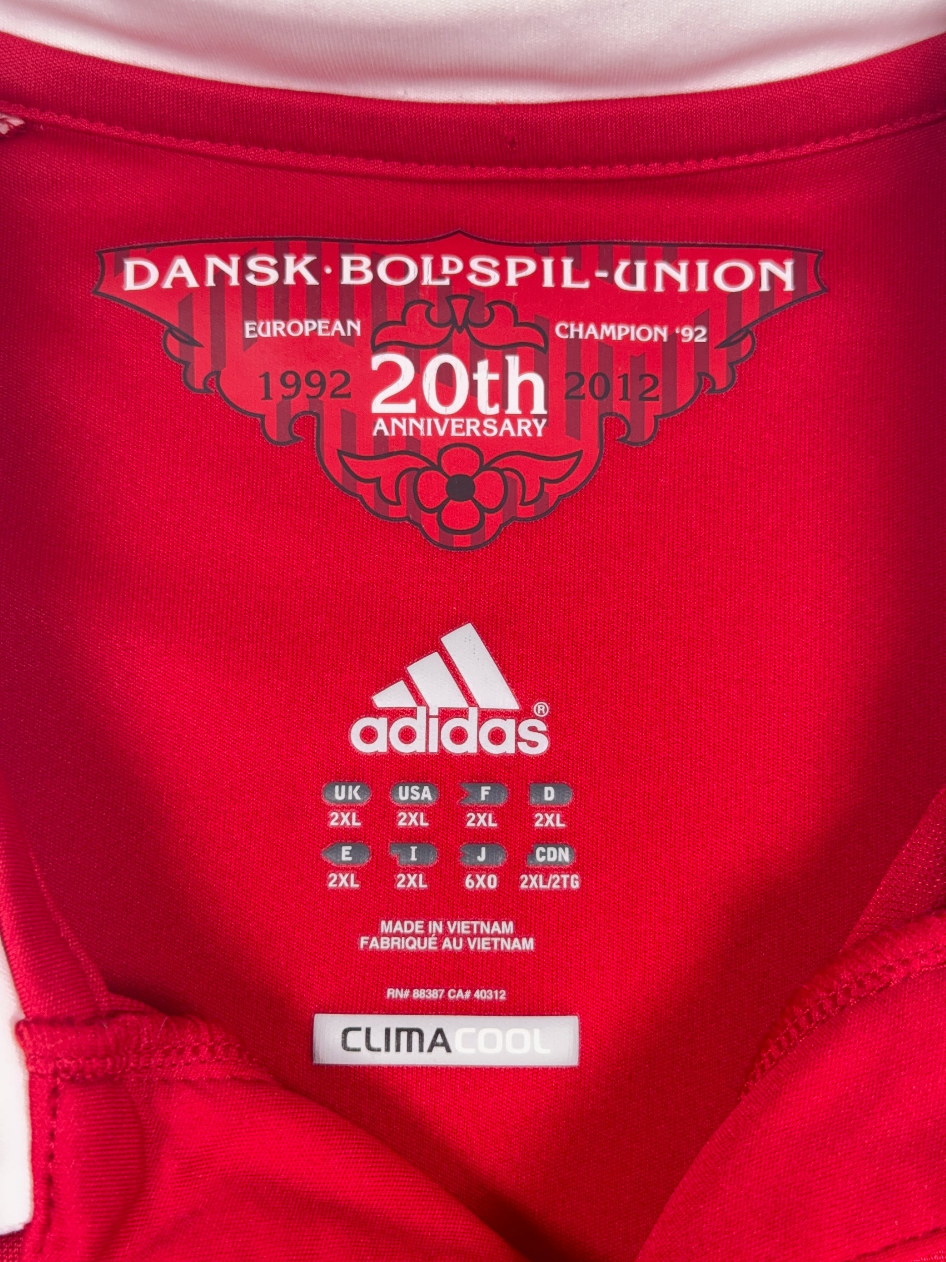 Denmark 2012/13 Home Shirt - XXL