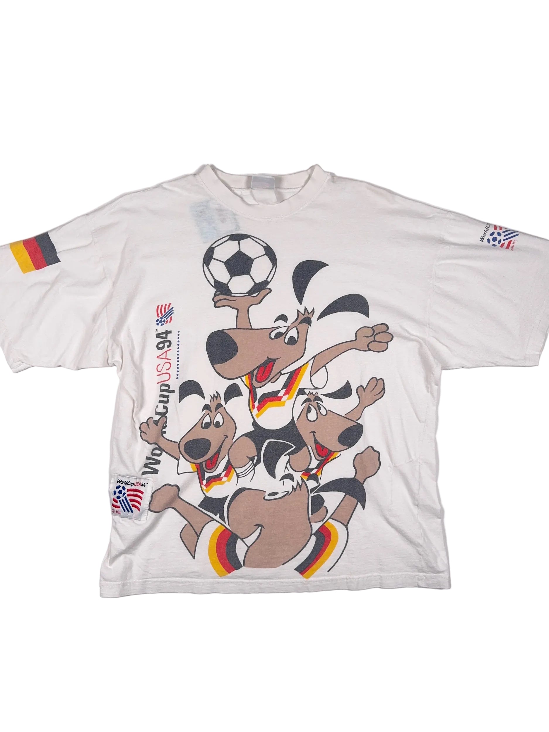 Germany 1994 USA World Cup Striker Dog Mascot T-Shirt - XL