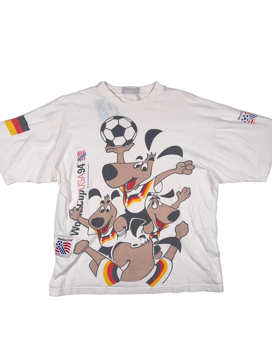 Germany 1994 USA World Cup Striker Dog Mascot T-Shirt - XL