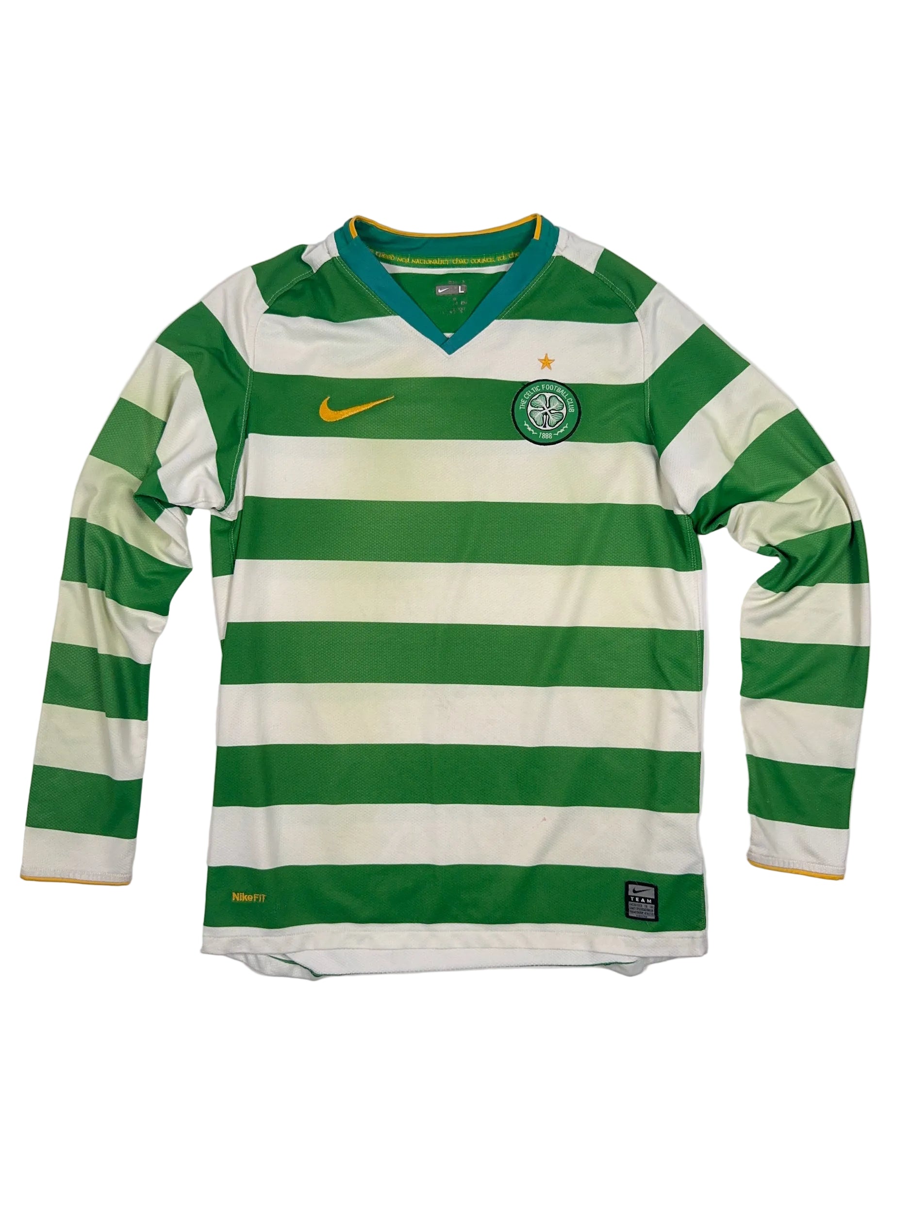 Celtic 2008/10 Home Longsleeve Shirt - YL