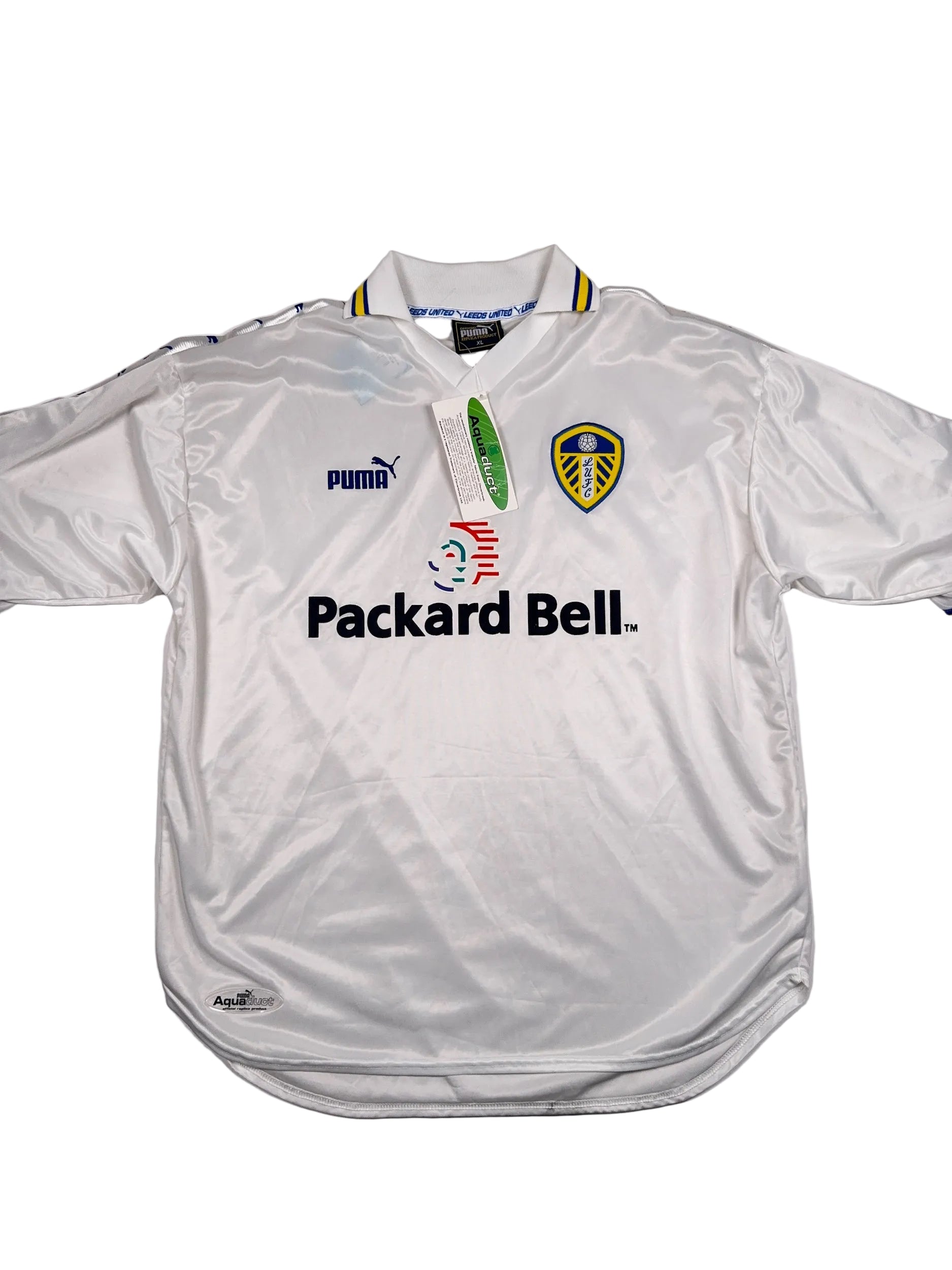 Leeds United 1998/99 Home Shirt with Original Tags - XL