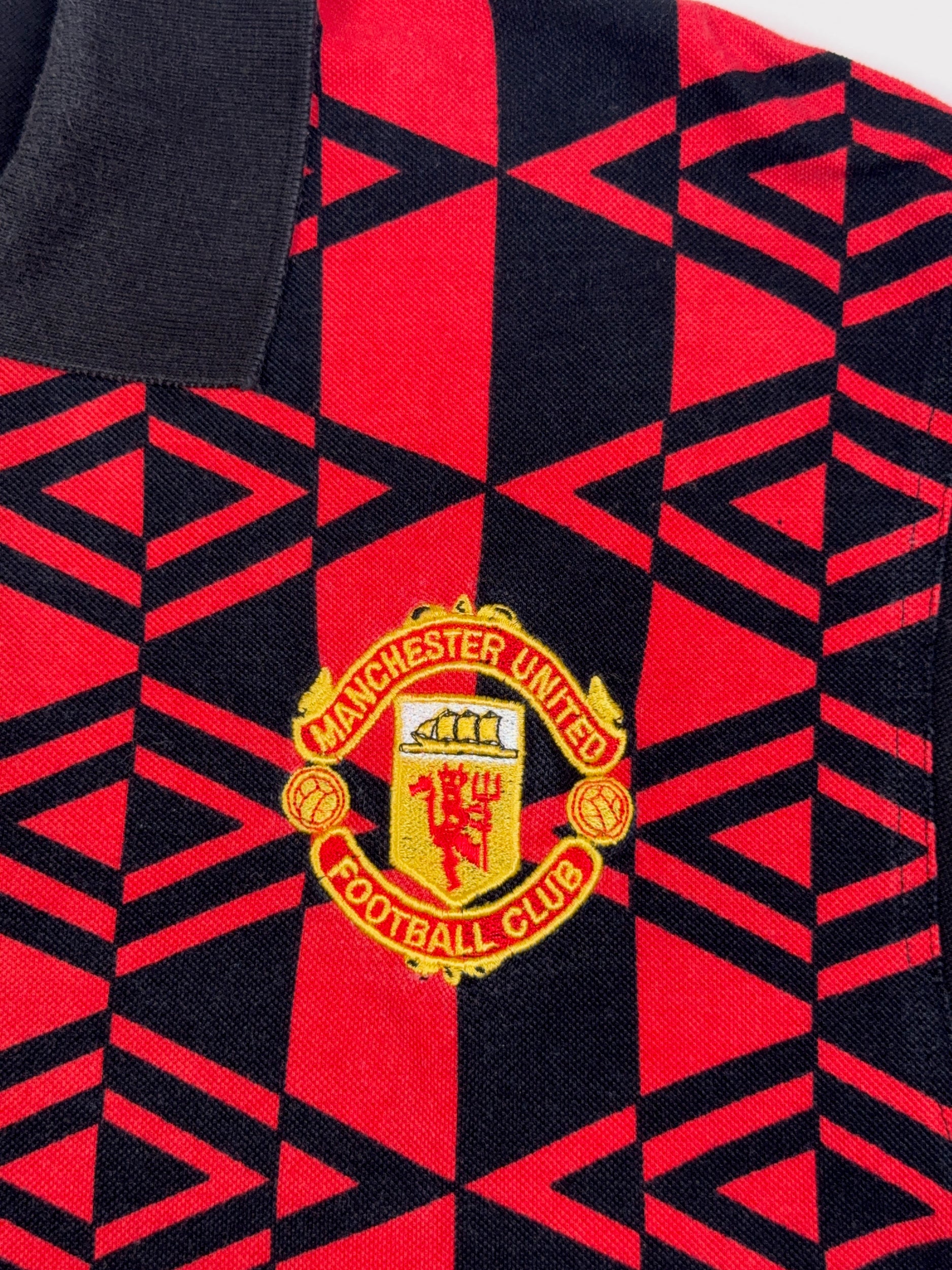 Manchester United 90er Jahre Vintage Polo Shirt - L