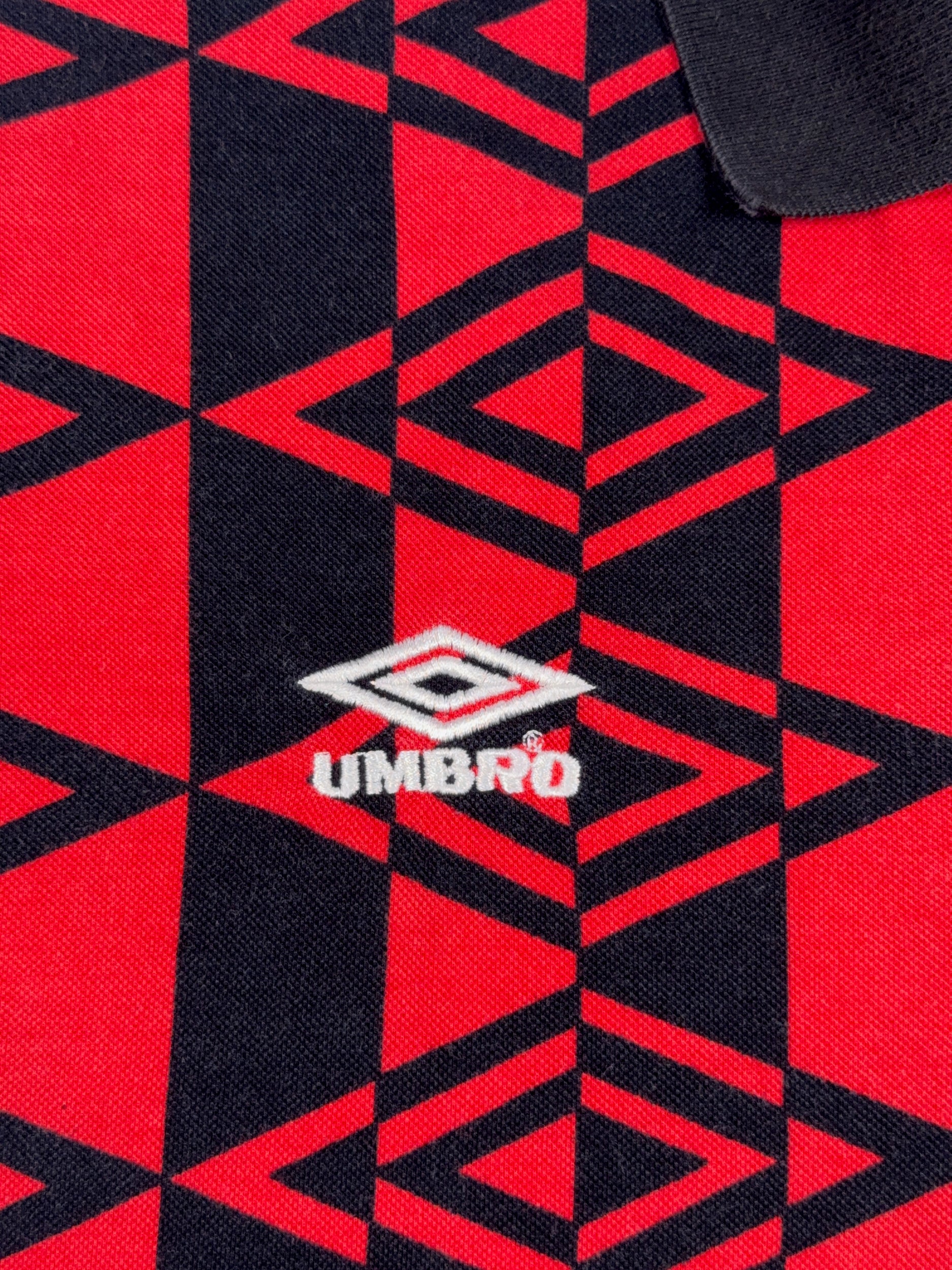 Manchester United 90er Jahre Vintage Polo Shirt - L