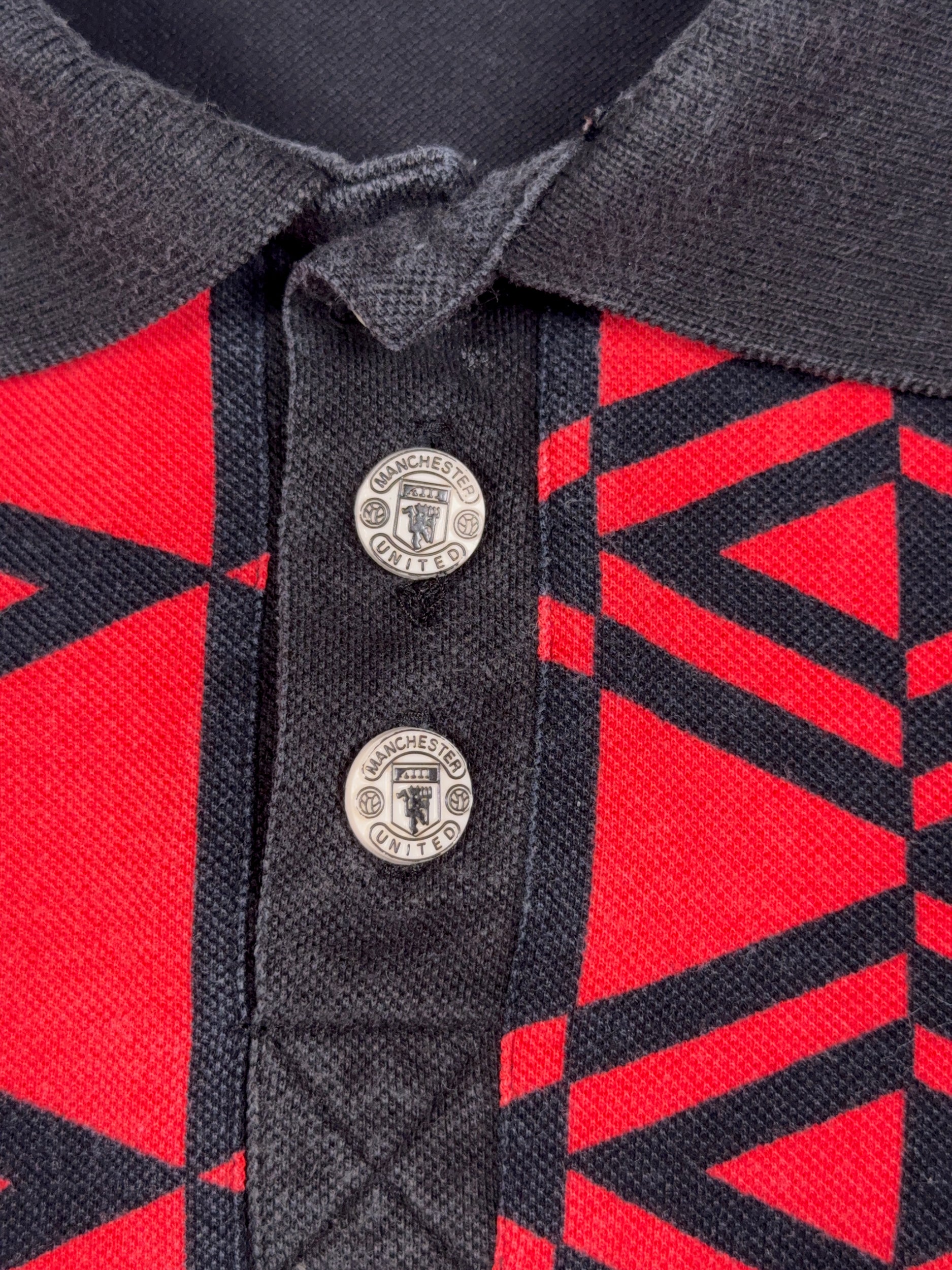 Manchester United 90er Jahre Vintage Polo Shirt - L