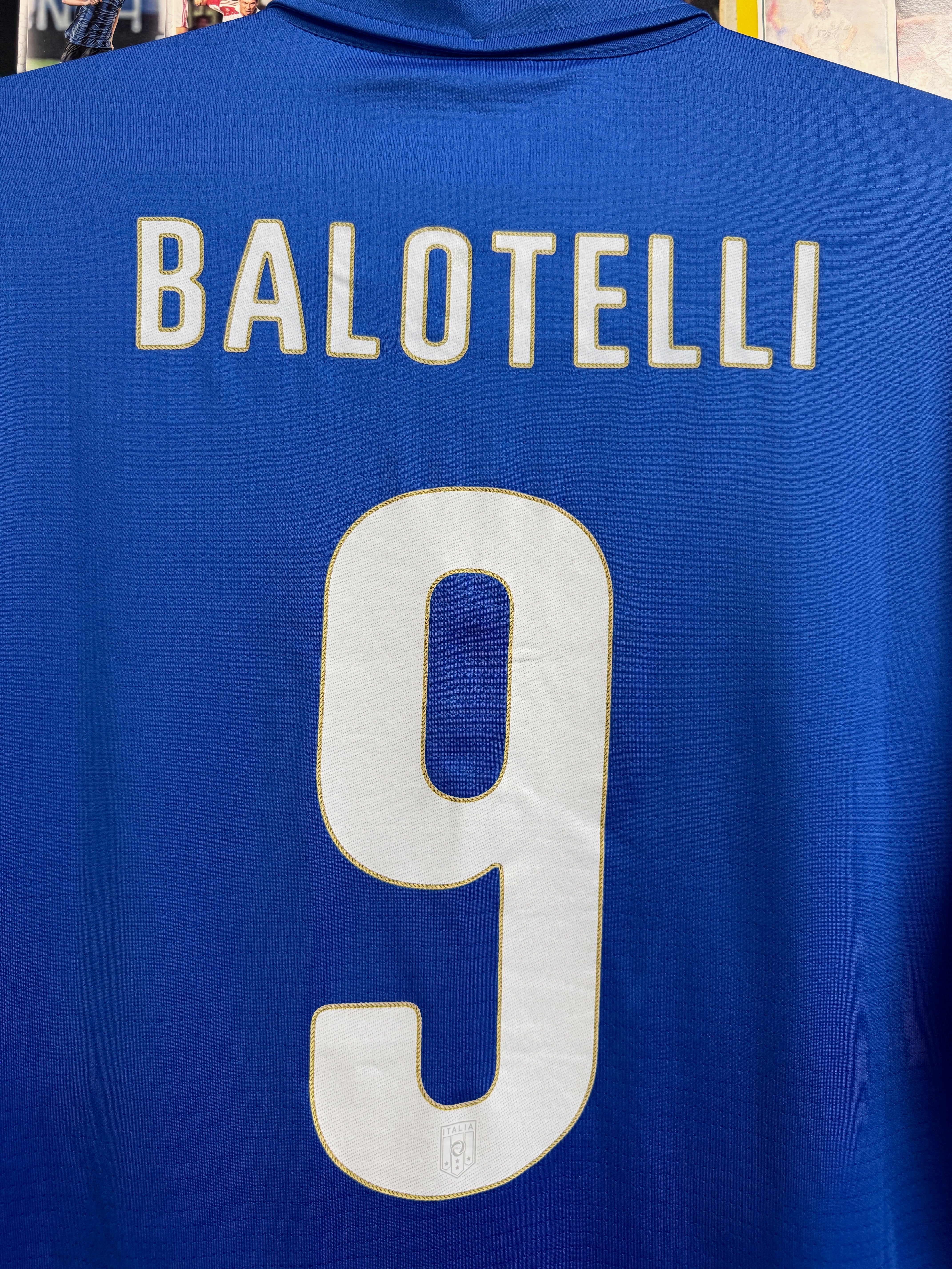 Italy 2014/15 Mario Balotelli #9 Home Shirt | Retro Screamers