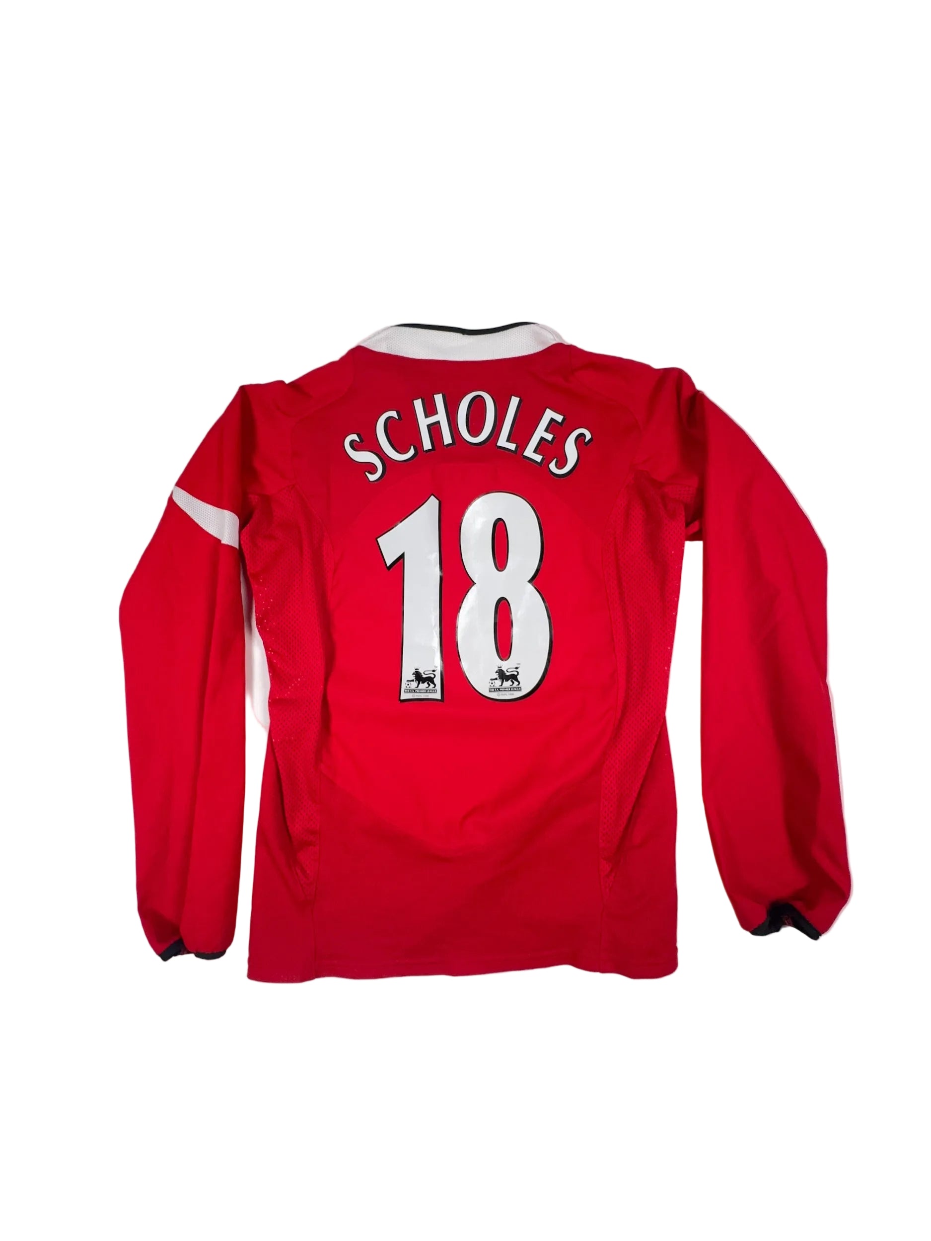 Manchester United 2004/05 Paul Scholes #8 Longsleeve Home Shirt - S