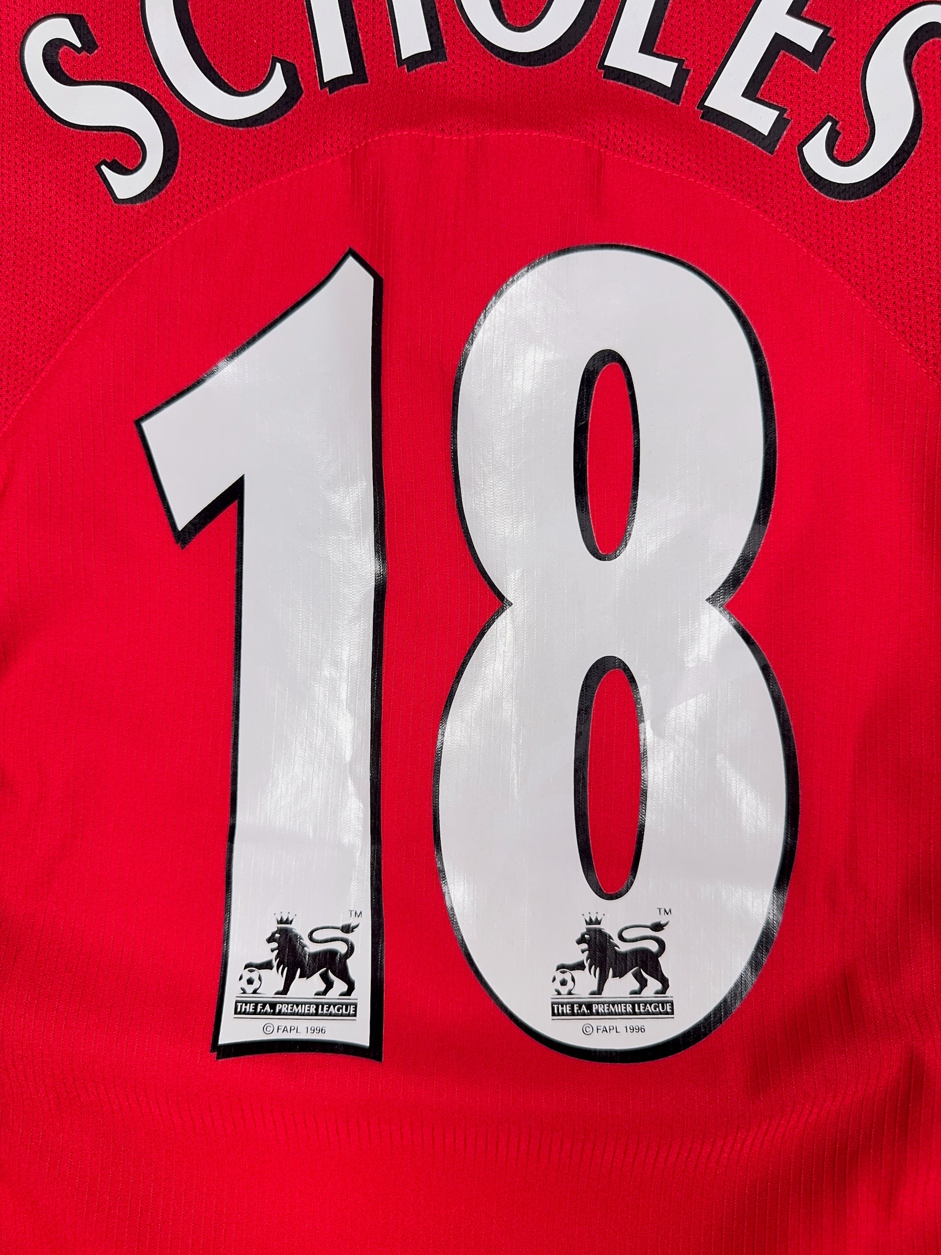 Manchester United 2004/05 Paul Scholes #8 Longsleeve Home Shirt - S