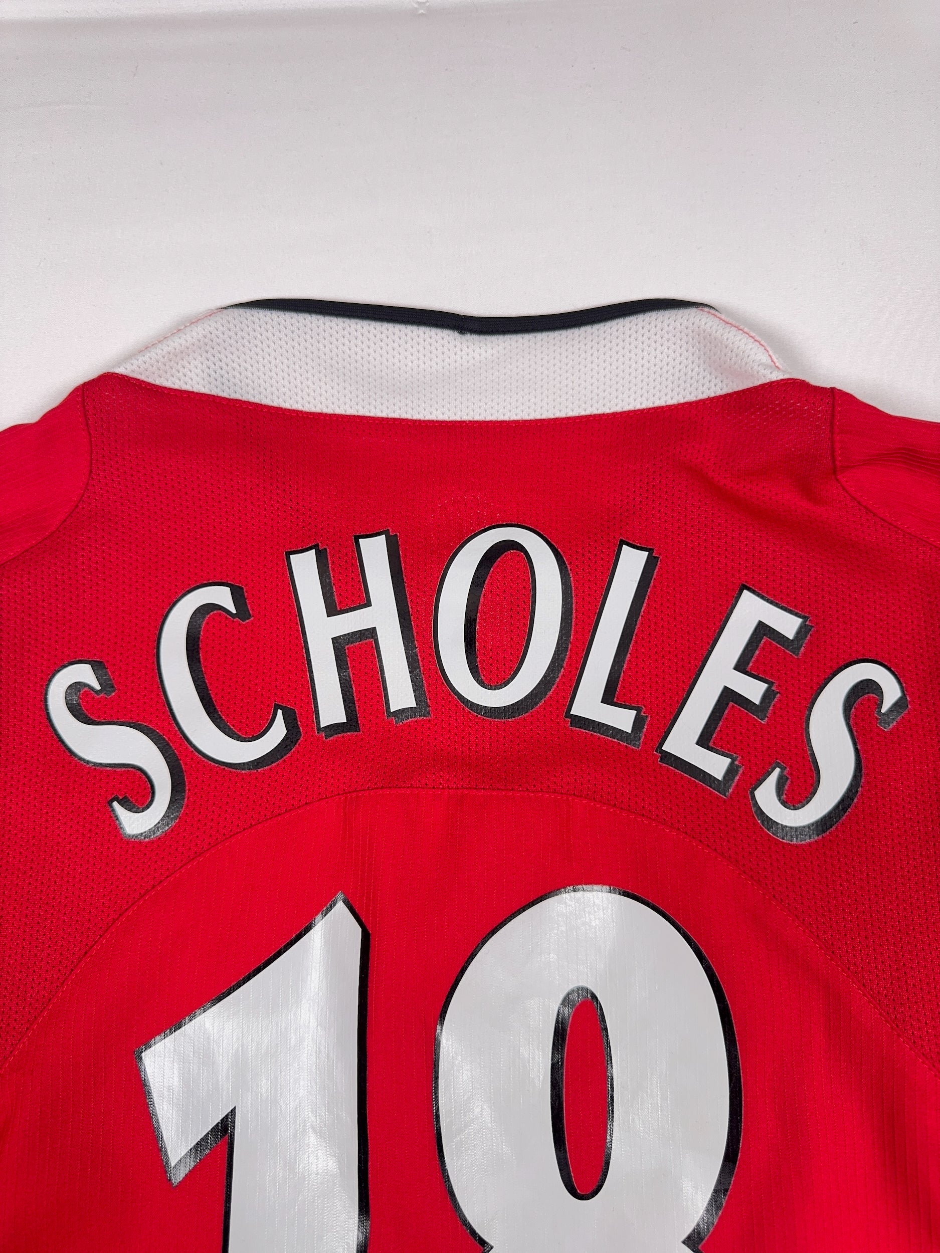 Manchester United 2004/05 Paul Scholes #8 Longsleeve Home Shirt - S