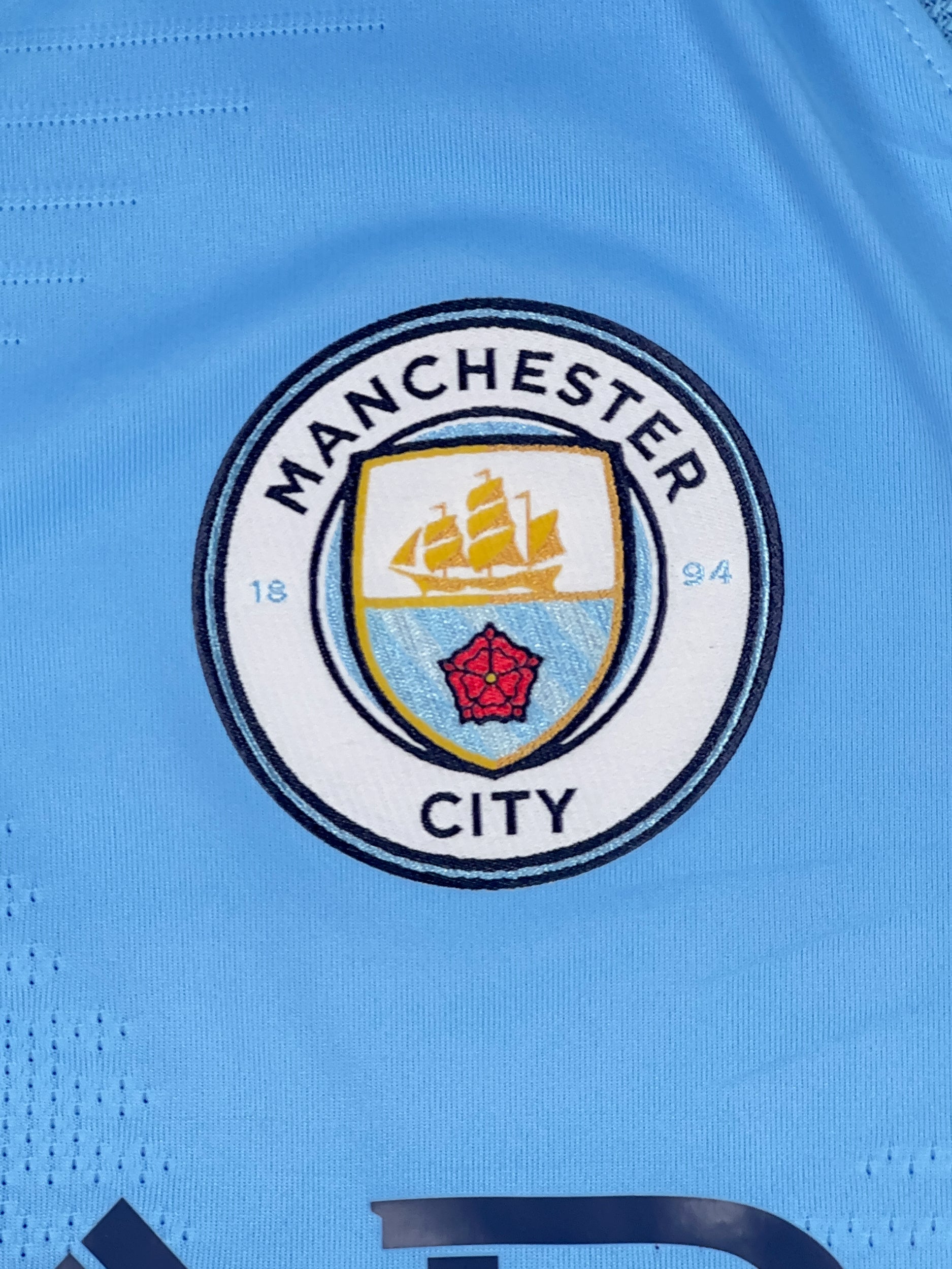 Manchester City 2018/19 Phil Foden #47 UCL Pro-Stock Home Shirt - M