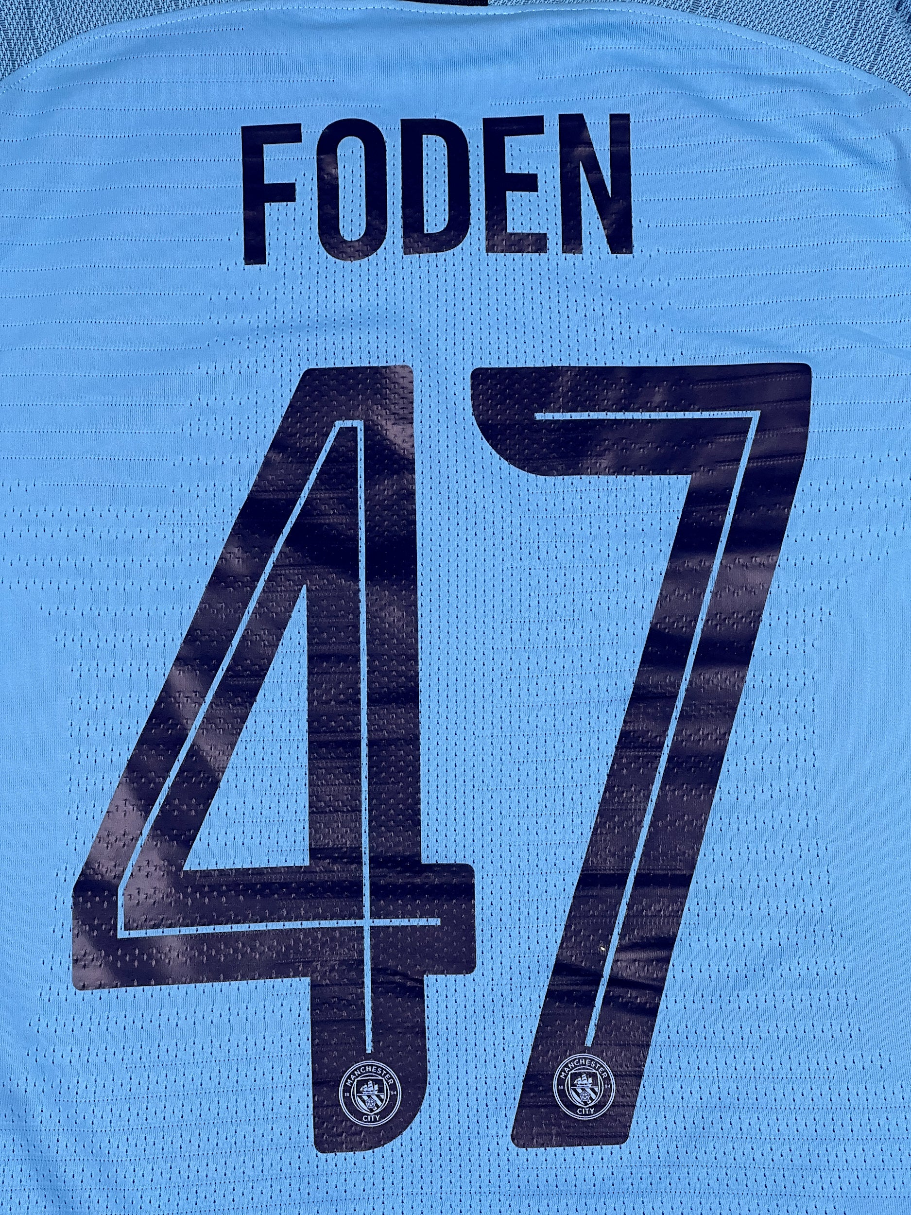 Manchester City 2018/19 Phil Foden #47 UCL Pro-Stock Home Shirt - M
