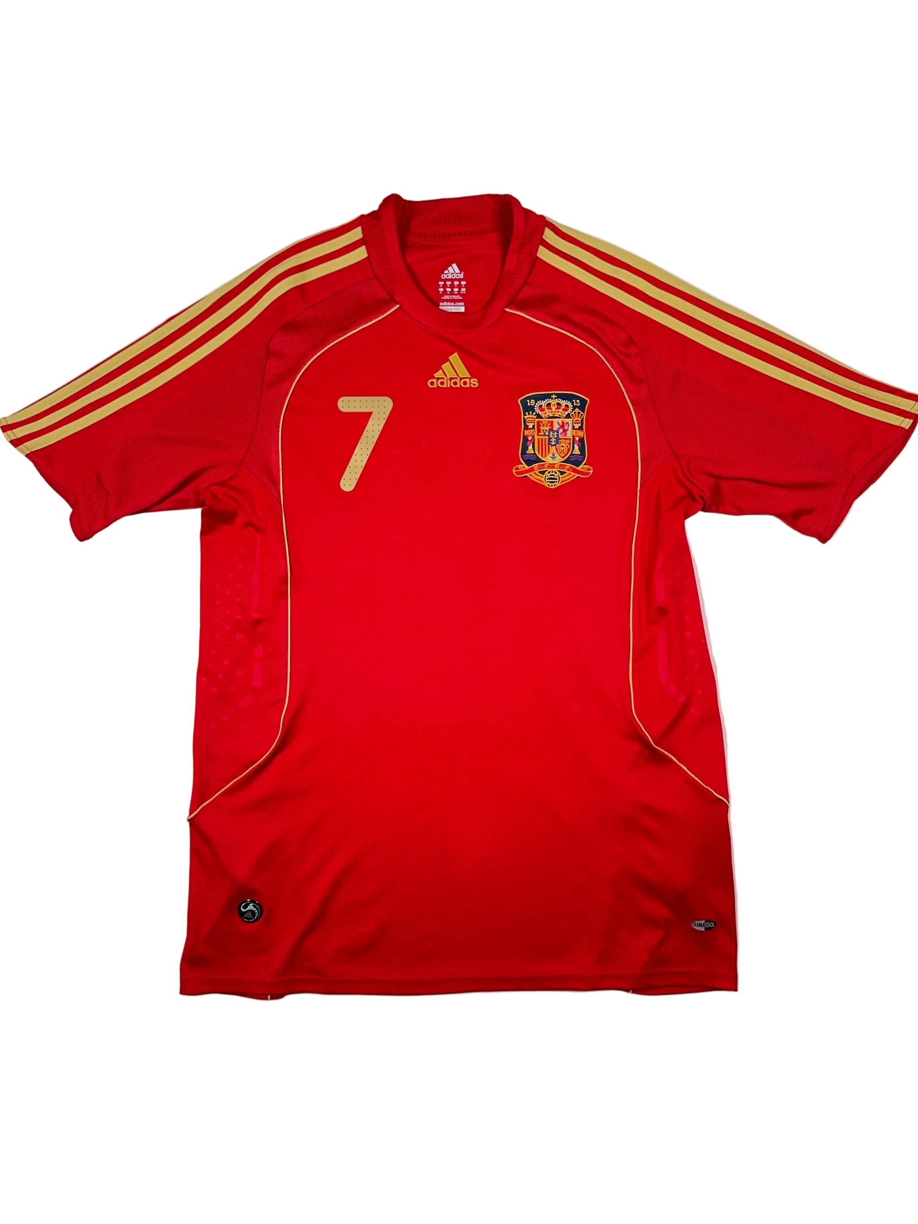 Spain 2007/09 David Villa #7 Home Shirt - XL