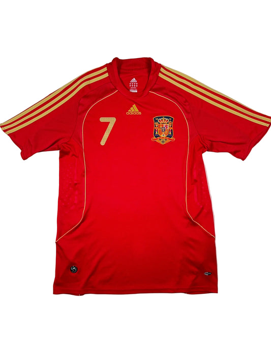 Spain 2007/09 David Villa #7 Home Shirt - XL