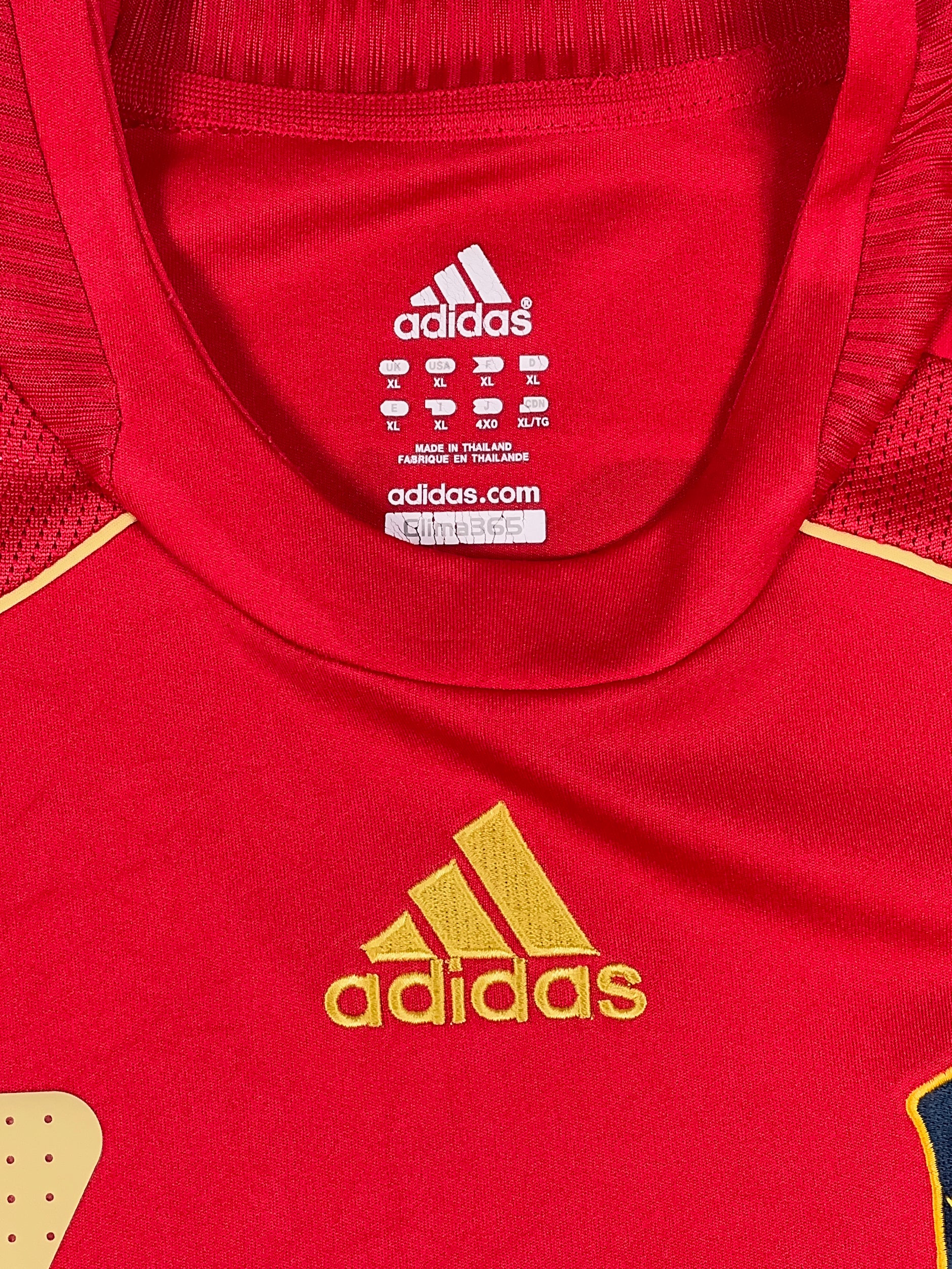 Spain 2007/09 David Villa #7 Home Shirt - XL