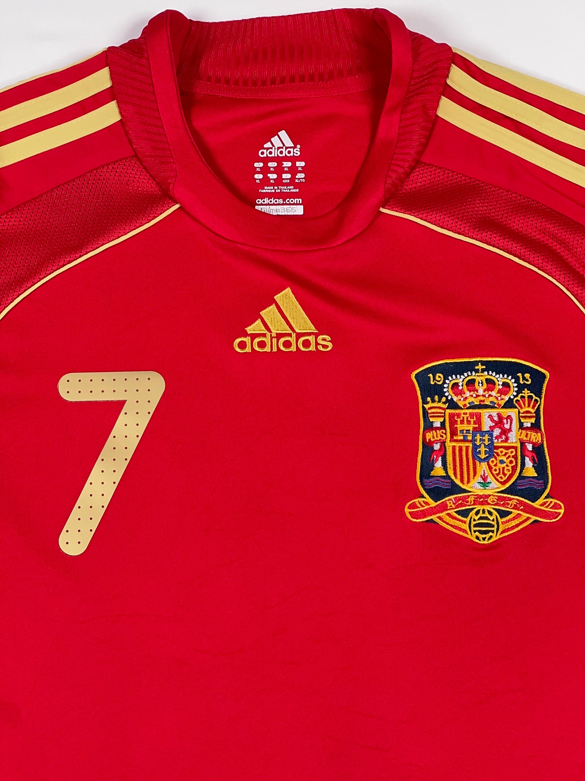 Spain 2007/09 David Villa #7 Home Shirt - XL