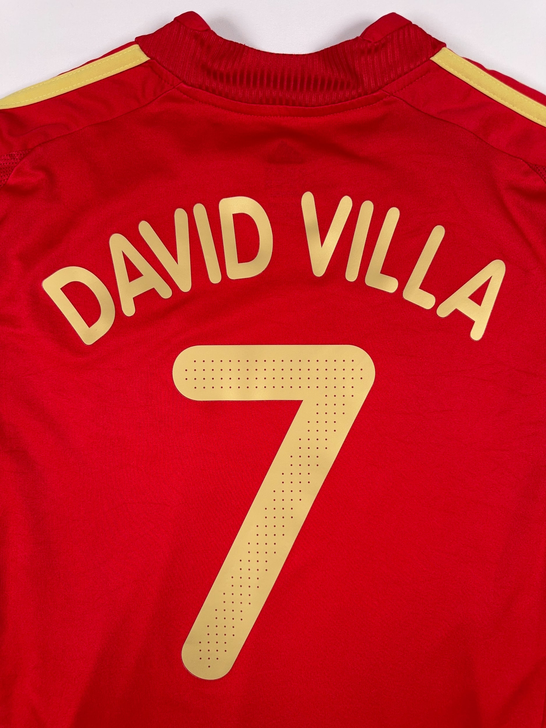 Spain 2007/09 David Villa #7 Home Shirt - XL