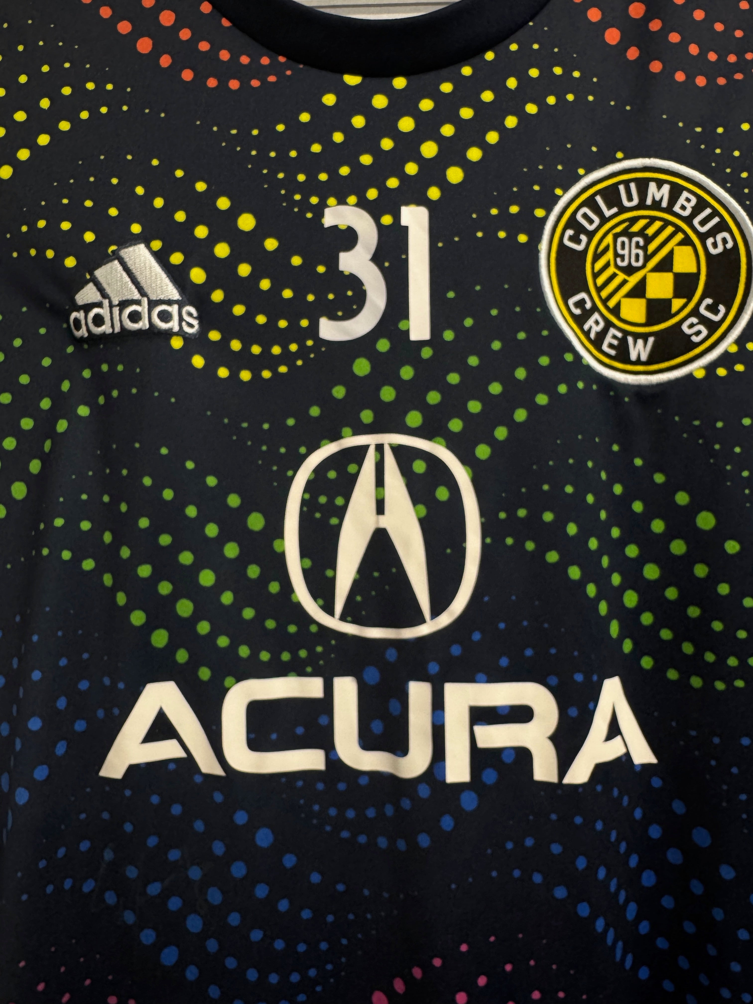 Columbus Crew 2019/20 Connor Maloney #31 Pride Shirt | Retro Screamers