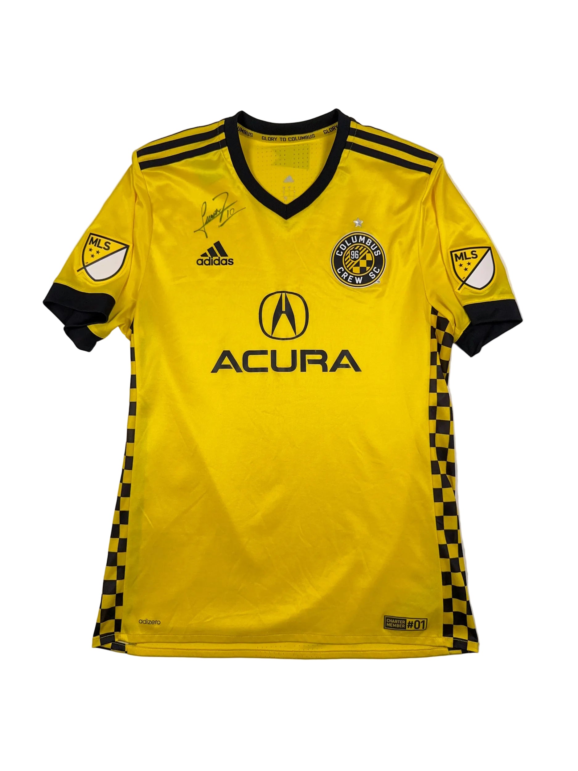 Columbus Crew 2017/19 Lucas Zelarayan #10 Signed Home Shirt - L
