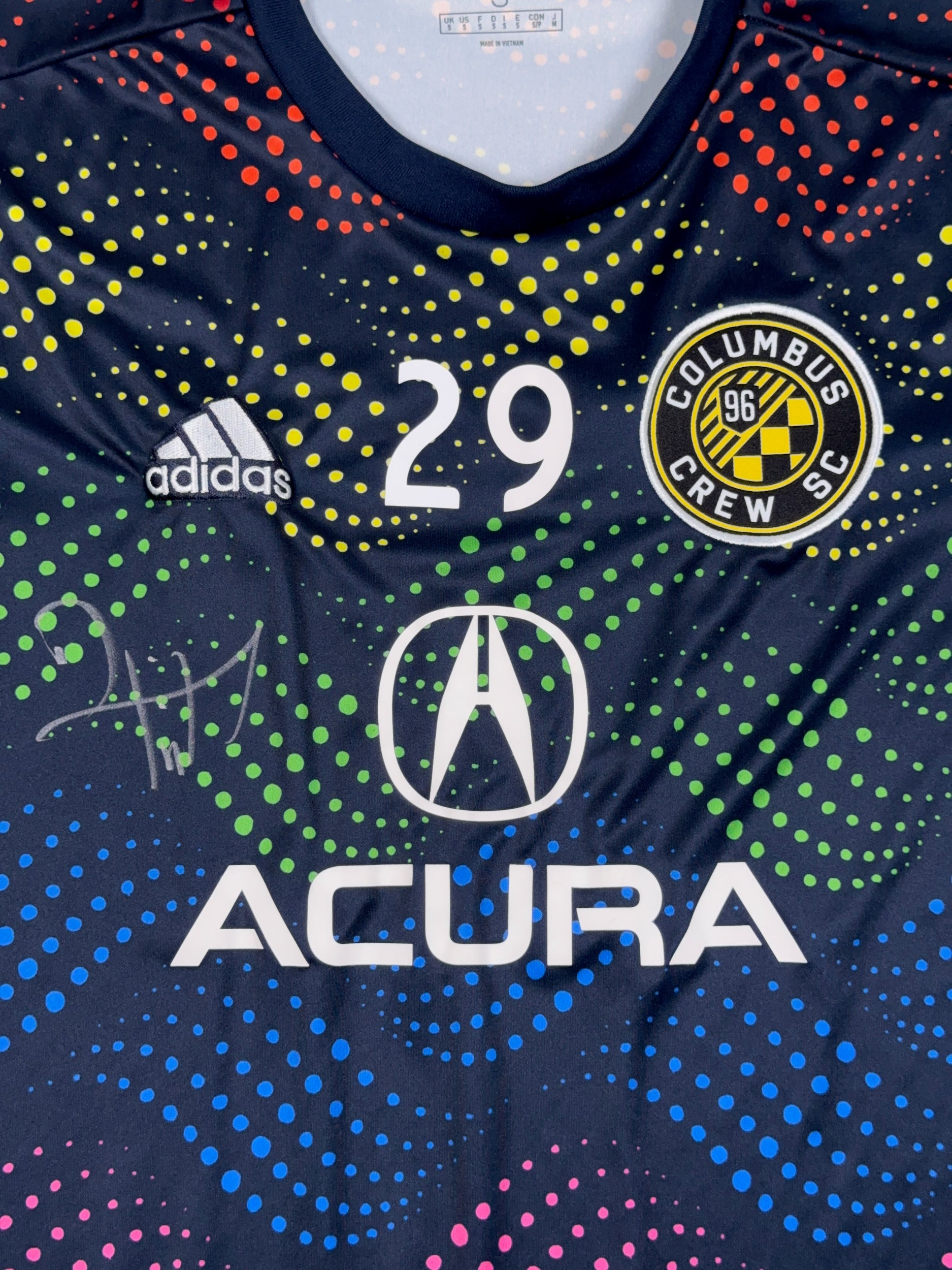 Columbus Crew 2019/20 David Accam #29 Pride Shirt (Signed w/ COA) - S