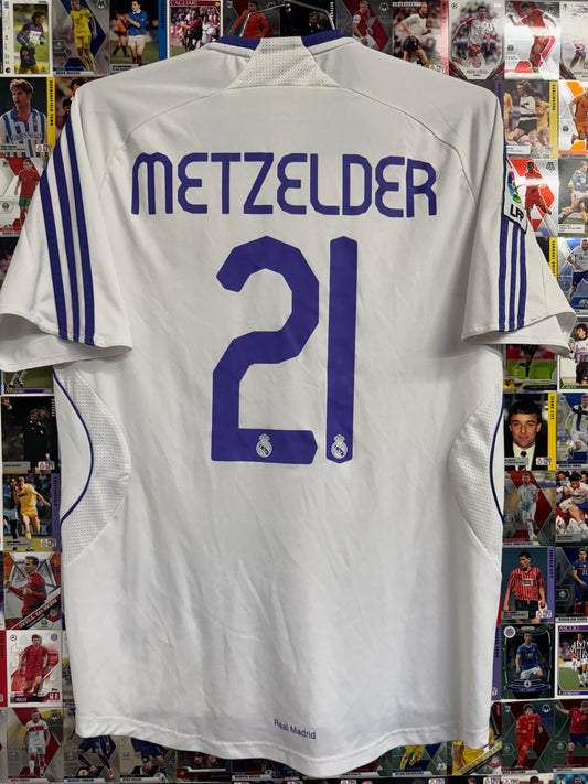 Real Madrid 2007/08 Christoph Metzelder #21 Home Shirt | Retro Screamers