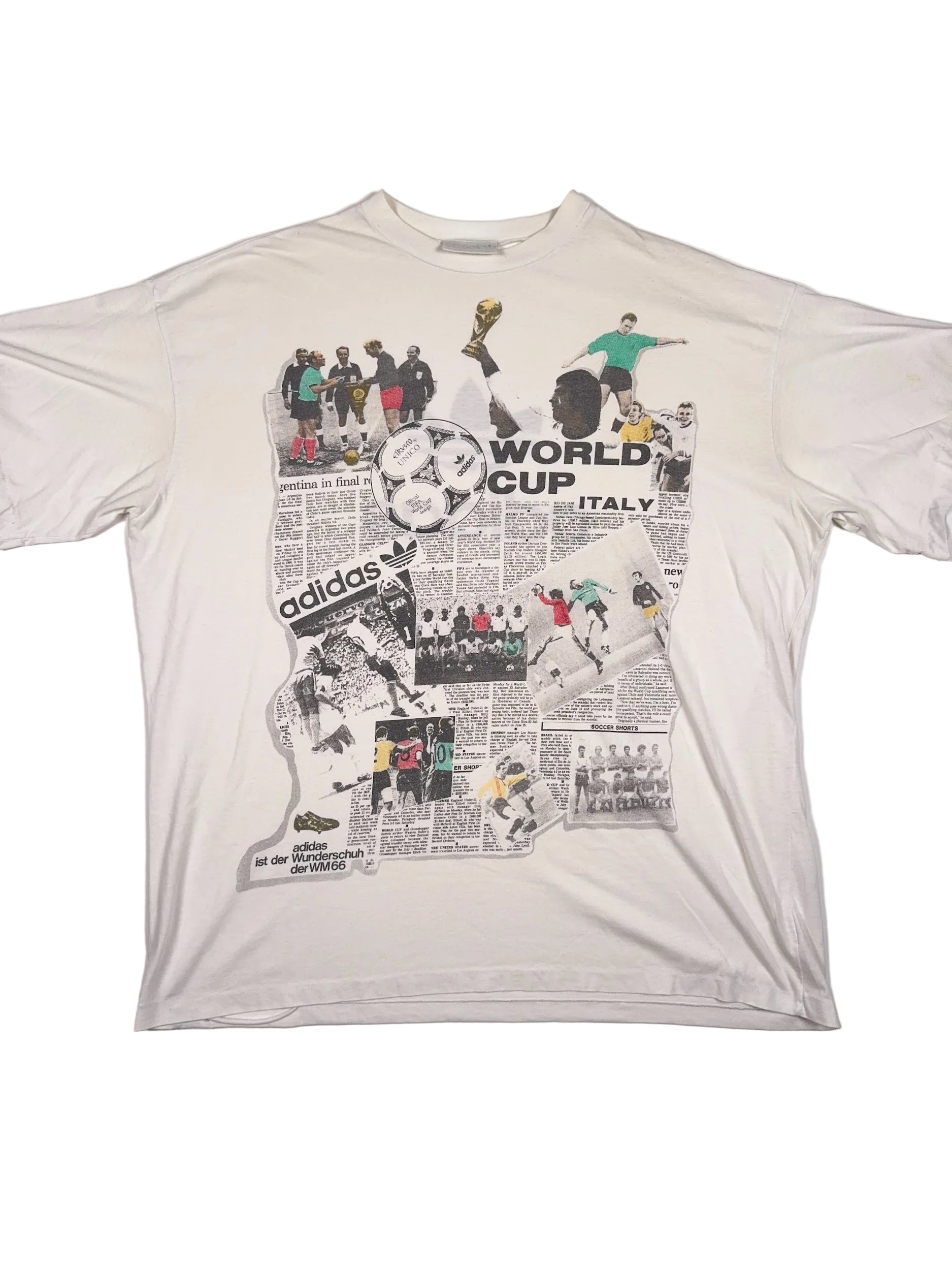 adidas World Cup Newspaper AOP Tee Single Stitch - XL