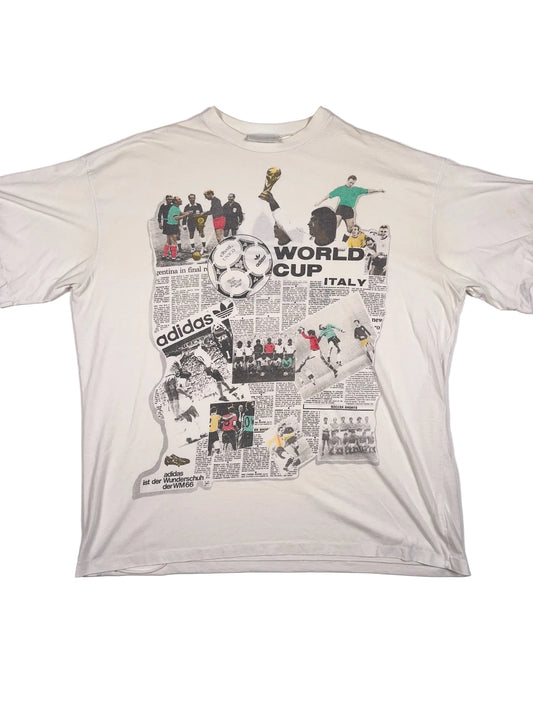adidas World Cup Newspaper AOP Tee Single Stitch - XL