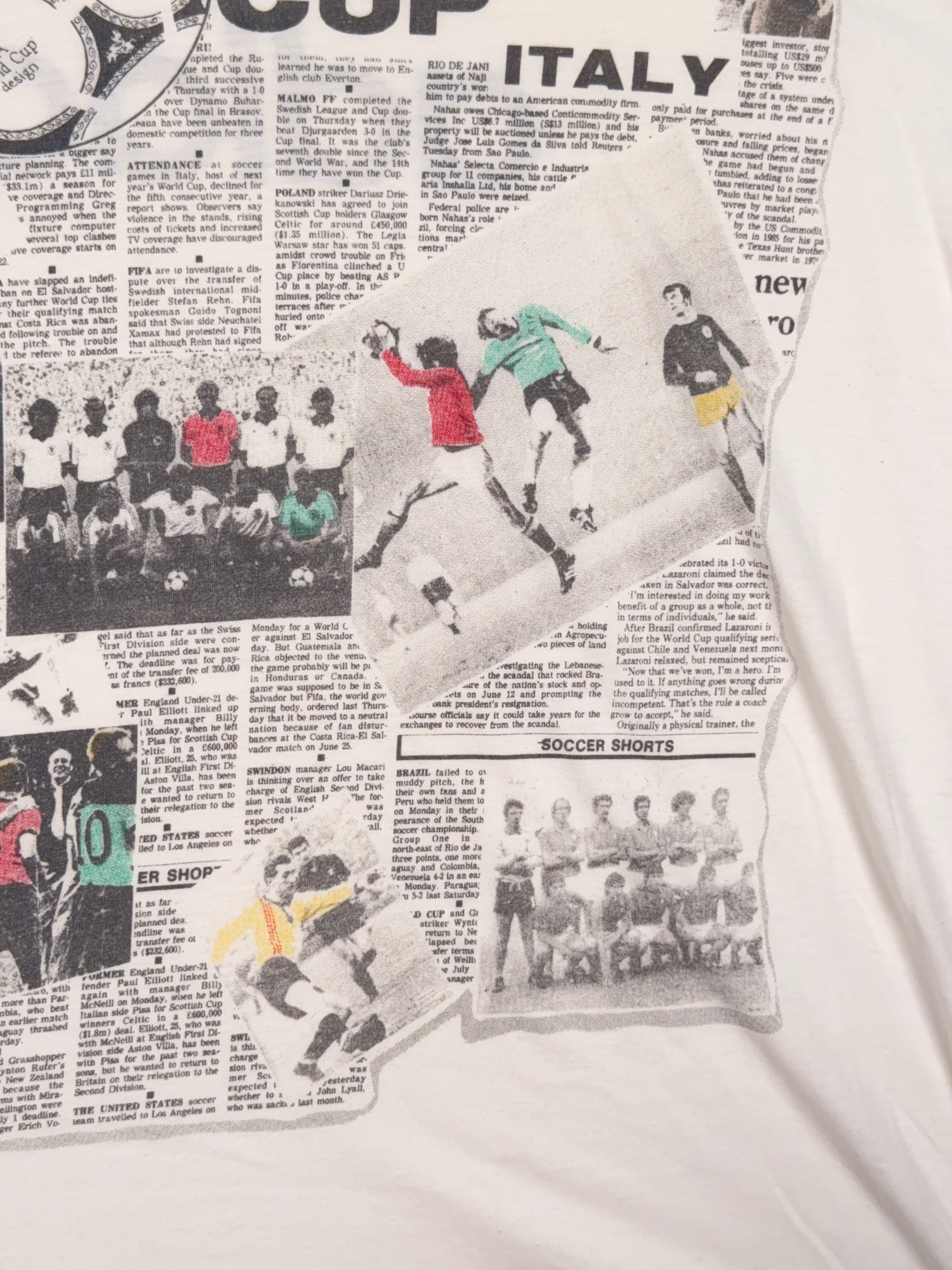 adidas World Cup Newspaper AOP Tee Single Stitch - XL