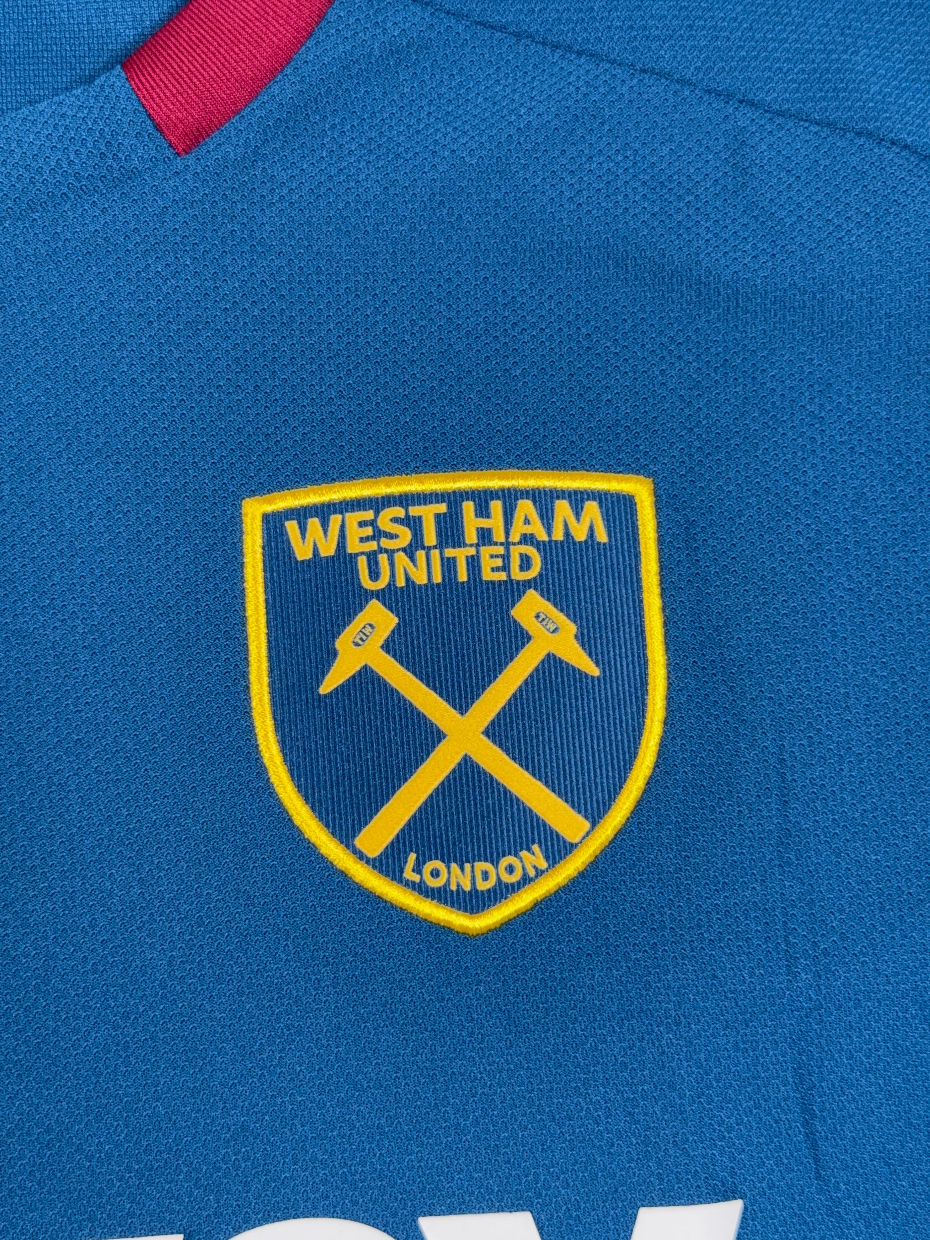 West Ham United 2018/19 Declan Rice #41 Away Longsleeve Shirt - M