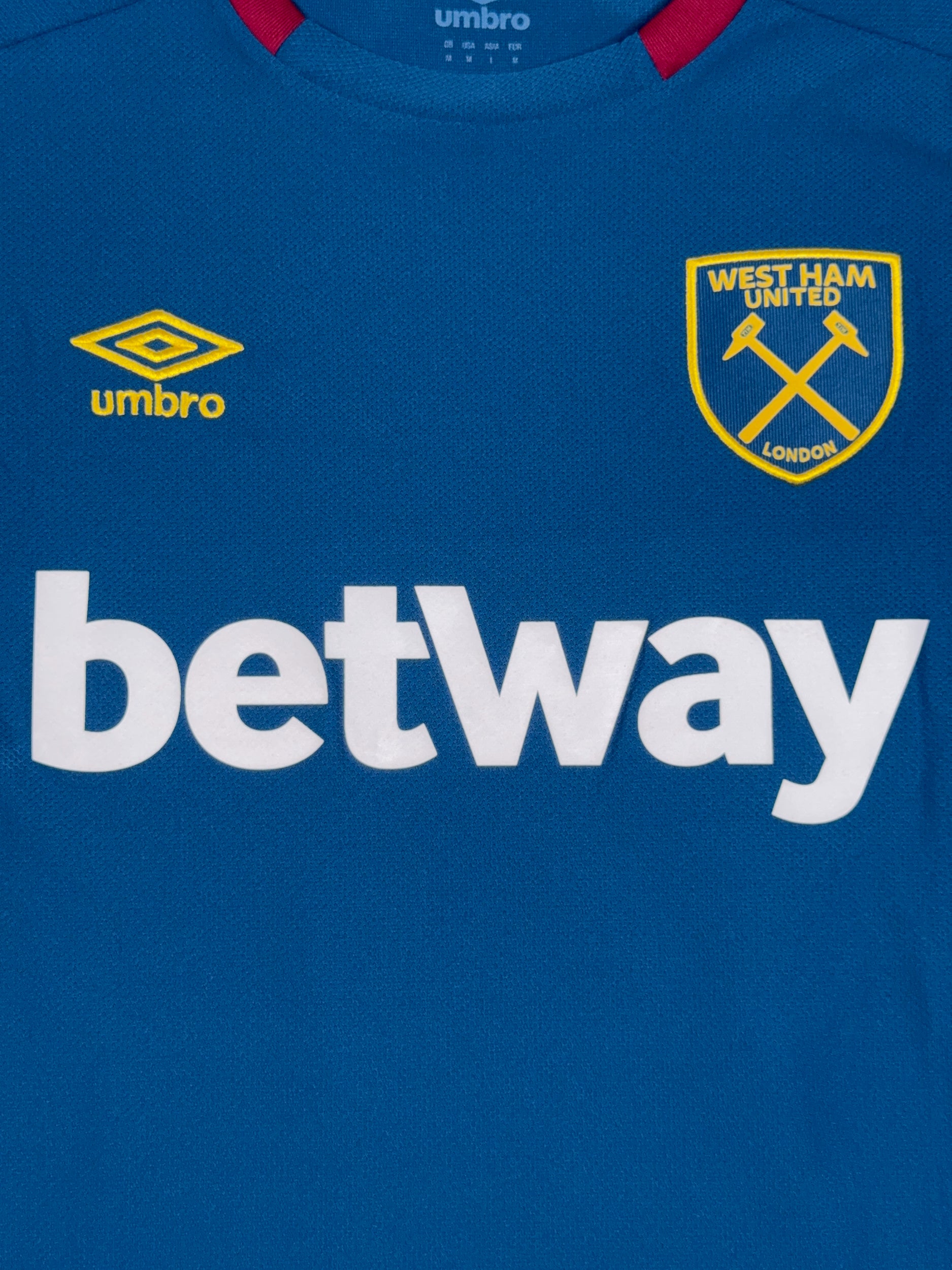 West Ham United 2018/19 Declan Rice #41 Away Longsleeve Shirt - M