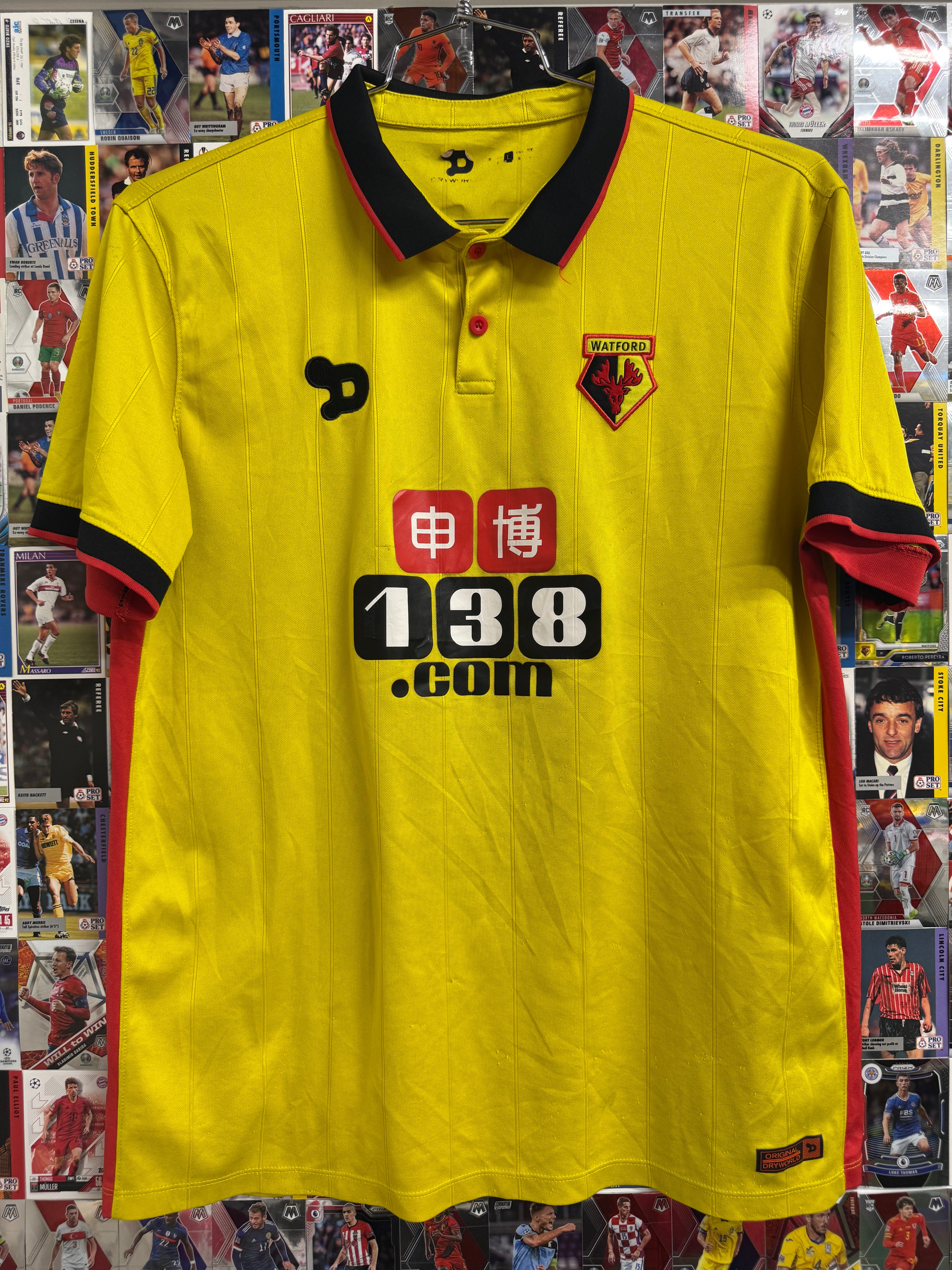 Watford 2016/17 Troy Deeney #9 Home Shirt - L