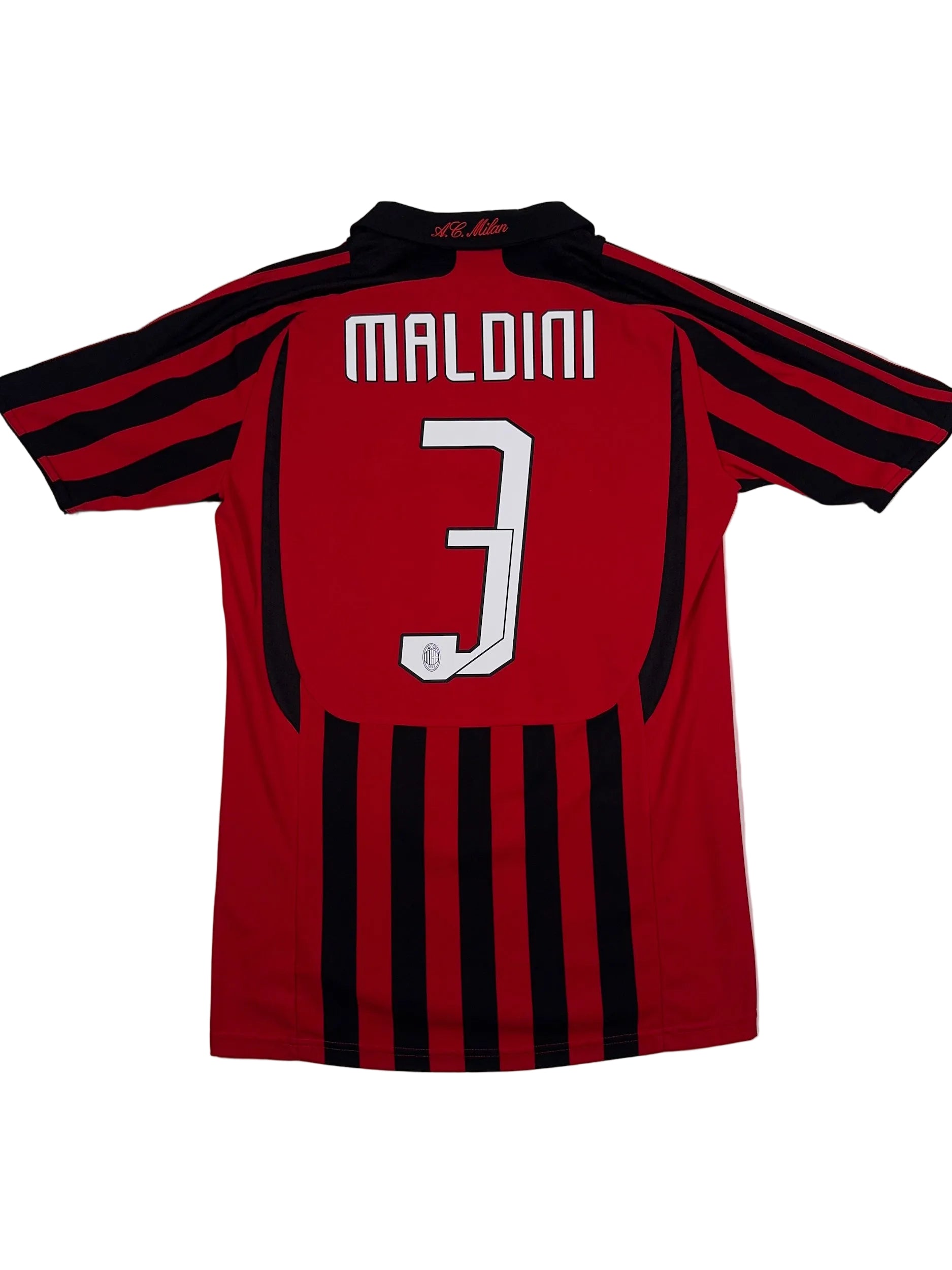 AC Milan 2007/08 Paolo Maldini #3 Home Shirt - L