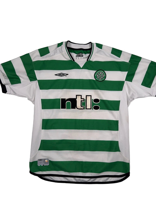 Celtic 2001/03 Henrik Larsson #7 Home Shirt - L