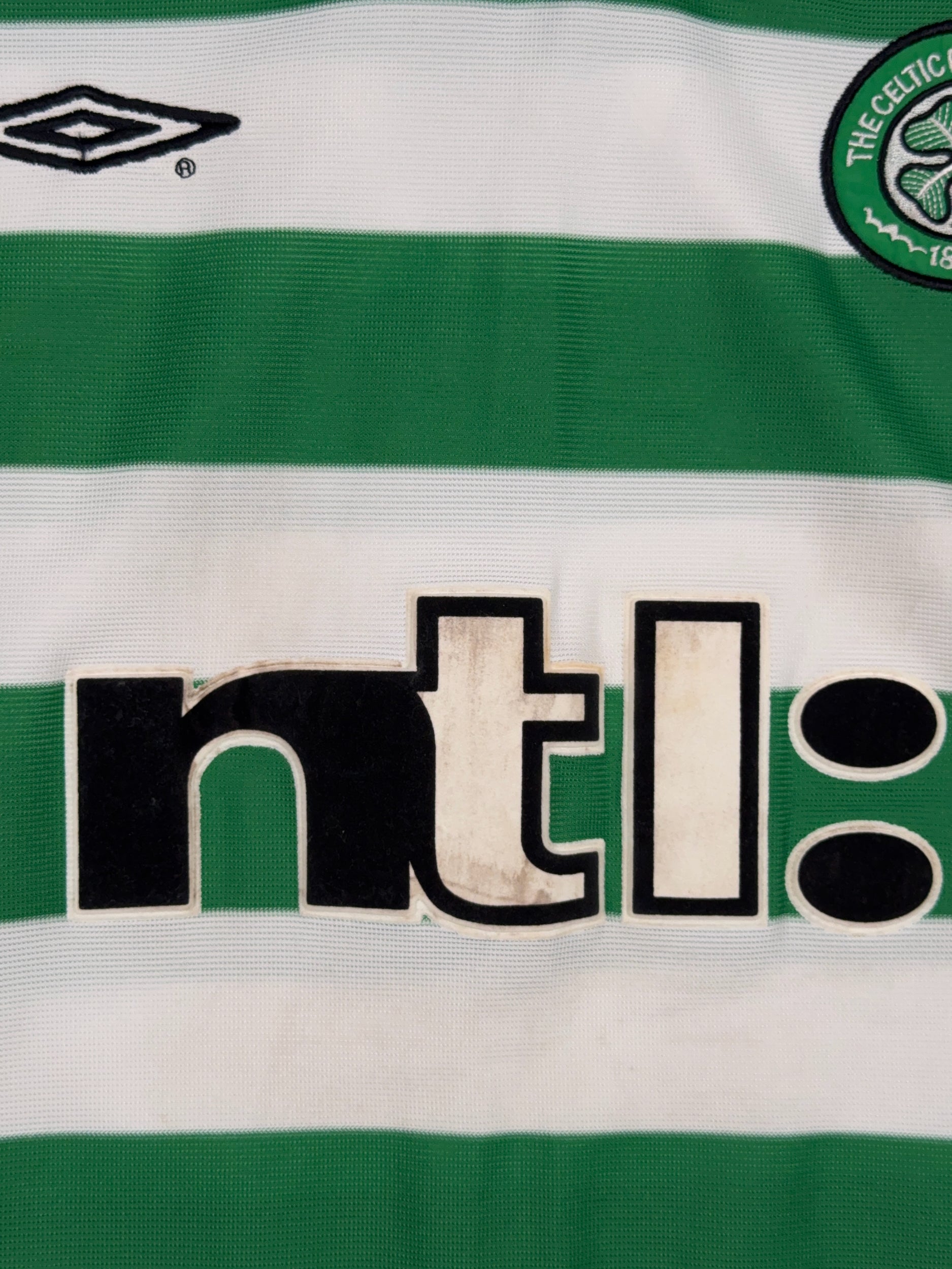 Celtic 2001/03 Henrik Larsson #7 Home Shirt - L