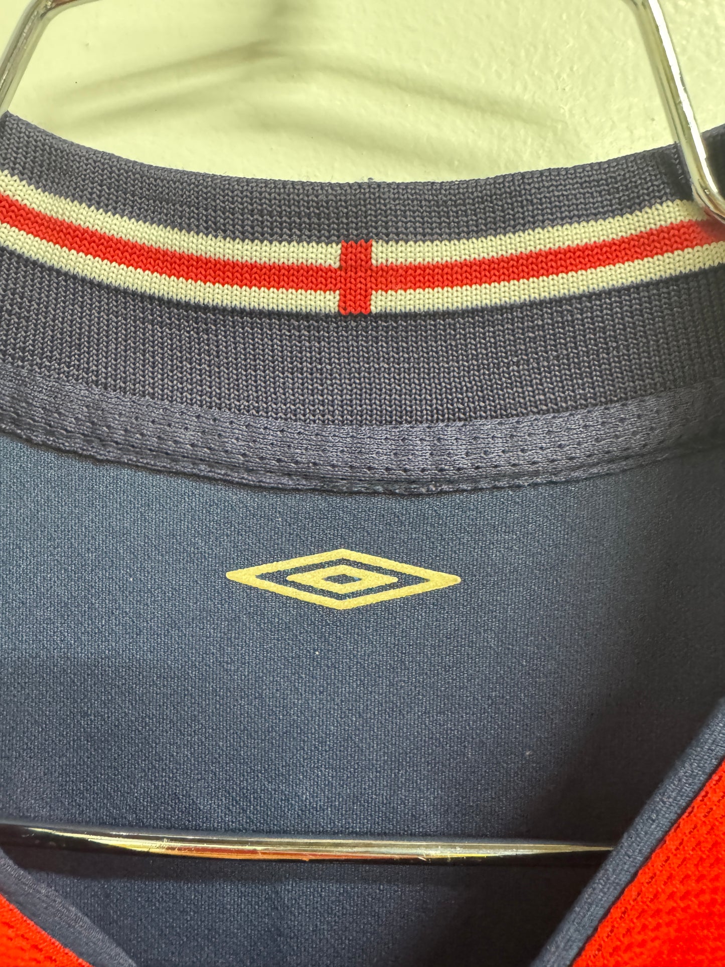 England 2002 Beckham #7 Home Reversible - L