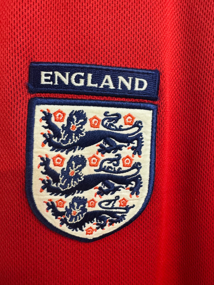 England 2002 Beckham #7 Home Reversible - L