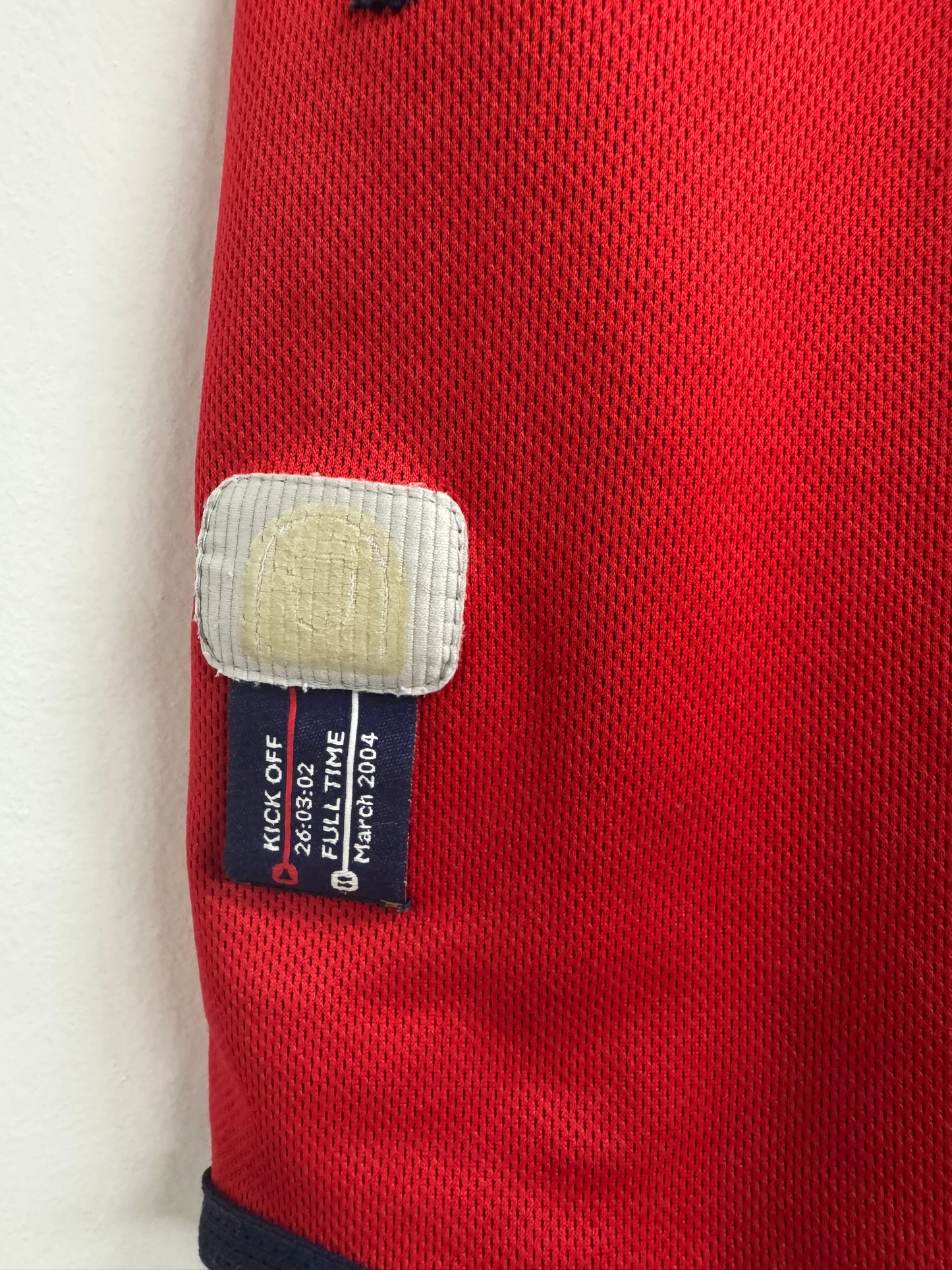 England 2002 Beckham #7 Home Reversible - L