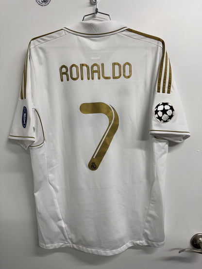 Real Madrid 2011 Ronaldo #7 Home Shirt w/ Patches - XL
