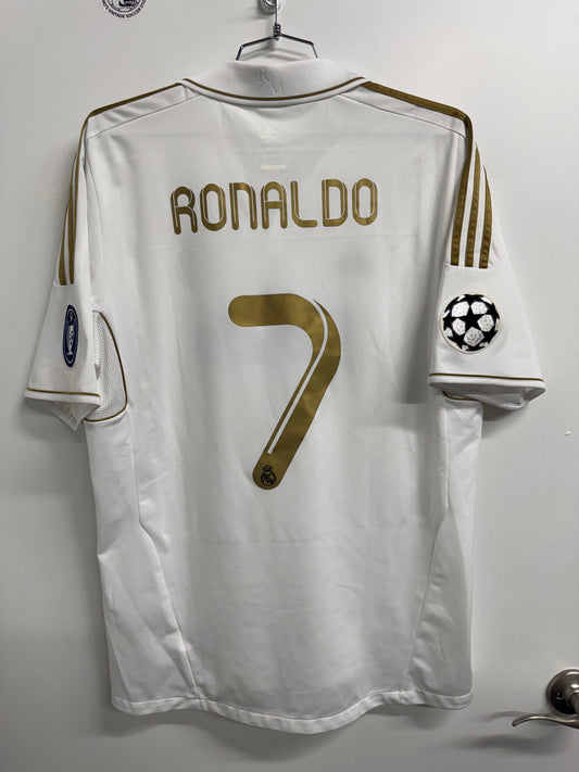 Real Madrid 2011 Ronaldo #7 Home Shirt w/ Patches - XL