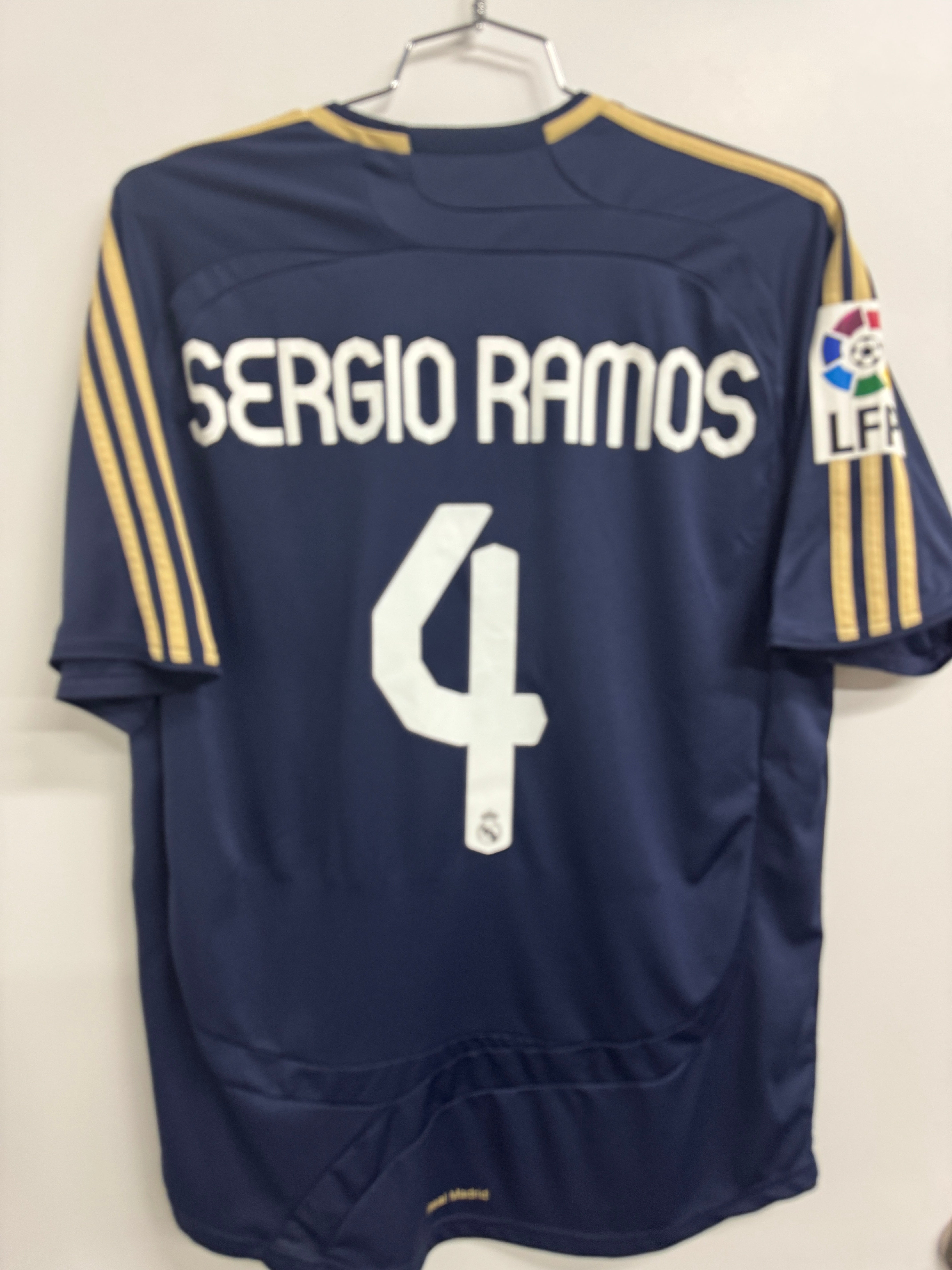Real Madrid 2007 Sergio Ramos #4 Away Shirt - L