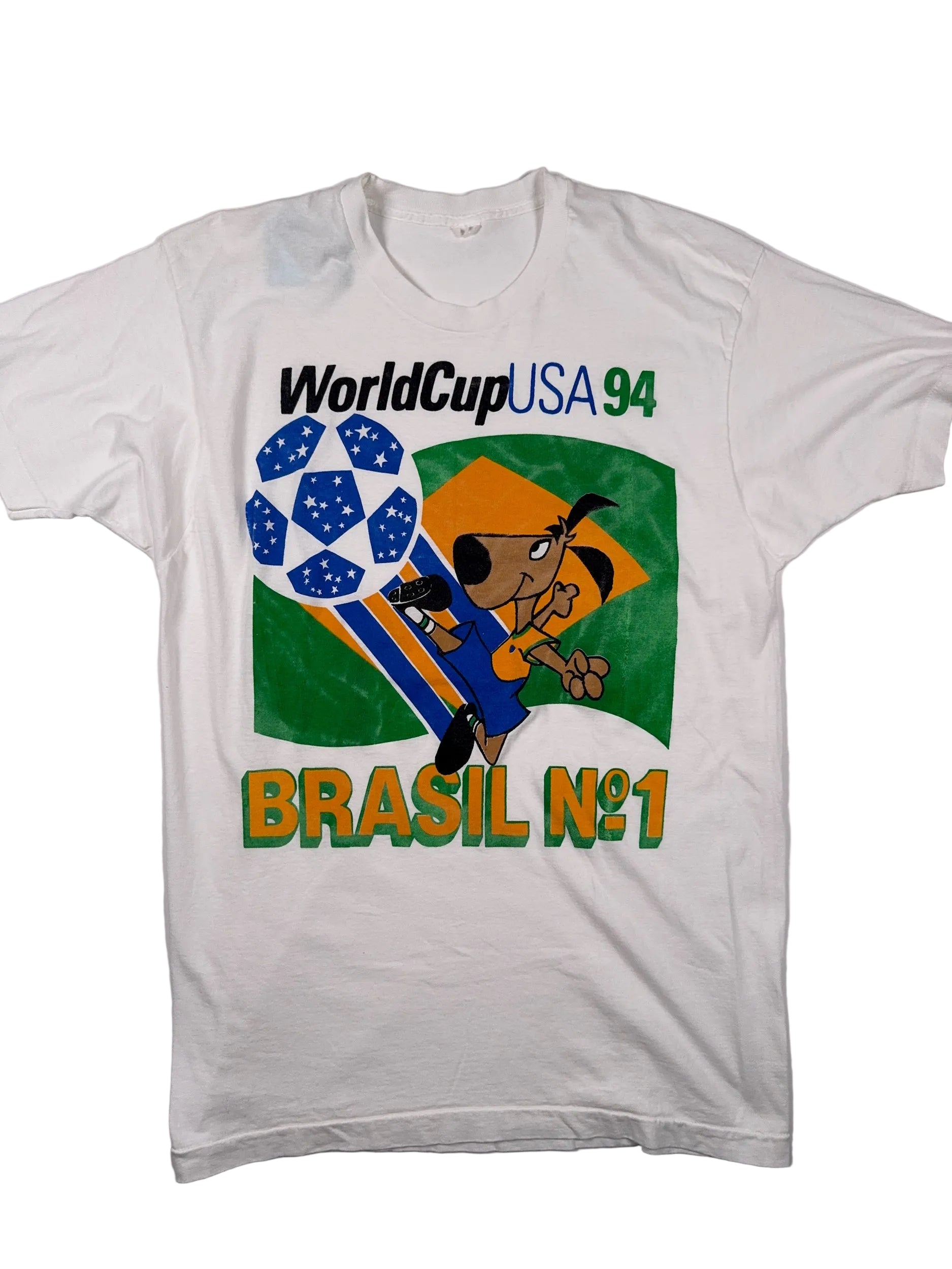 Brazil USA 94 World Cup Vintage Single Stitch Tee - L