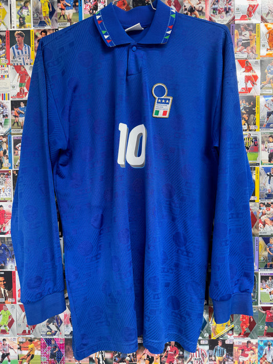 Italy 1994/95 Roberto Baggio #10 Home Longsleeve Shirt | Retro Screamers
