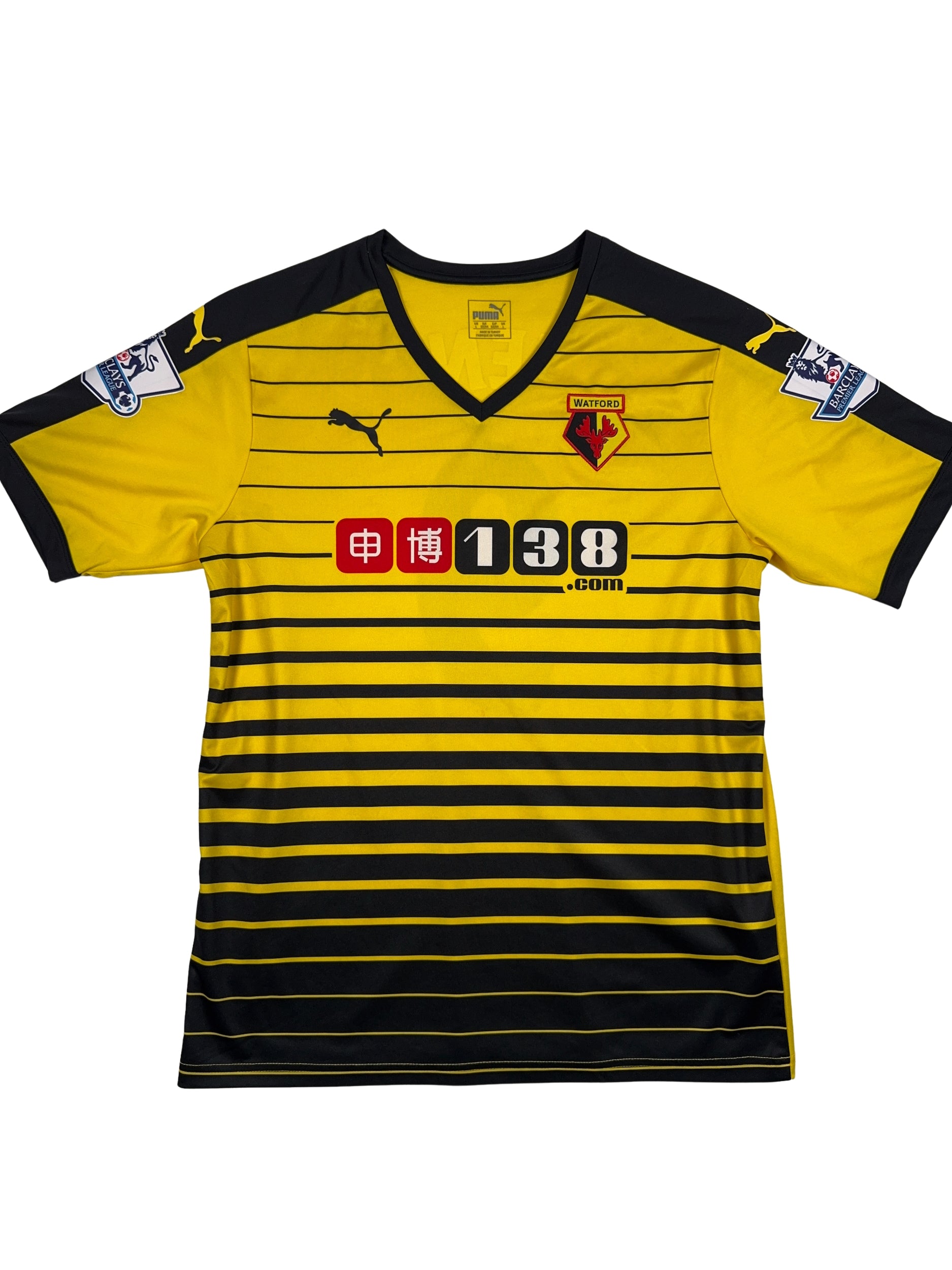 Watford 2015/16 Troy Deeney #9 Home Shirt - L