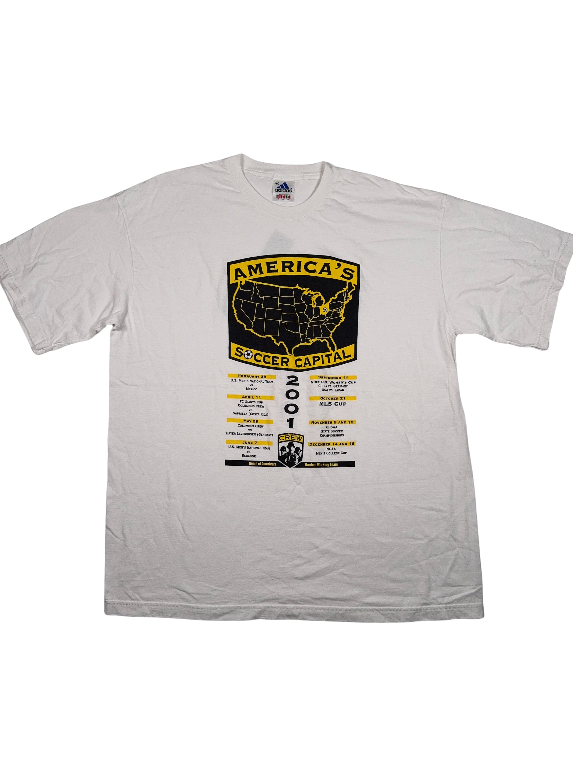 Columbus Crew 2001/02 Soccer Capital Vintage Tee - XL