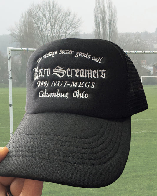 800-NUT-MEGS Mesh Trucker Hat | Retro Screamers